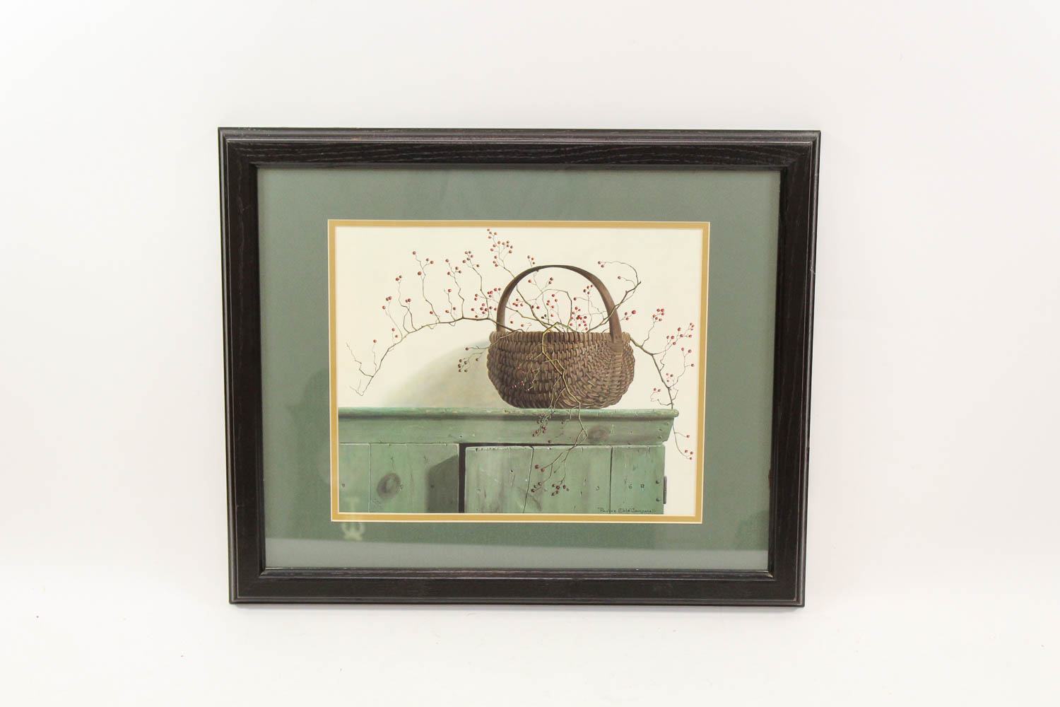 Pauline Eblé Campanelli Offset Lithograph "Wild Rose Berries"