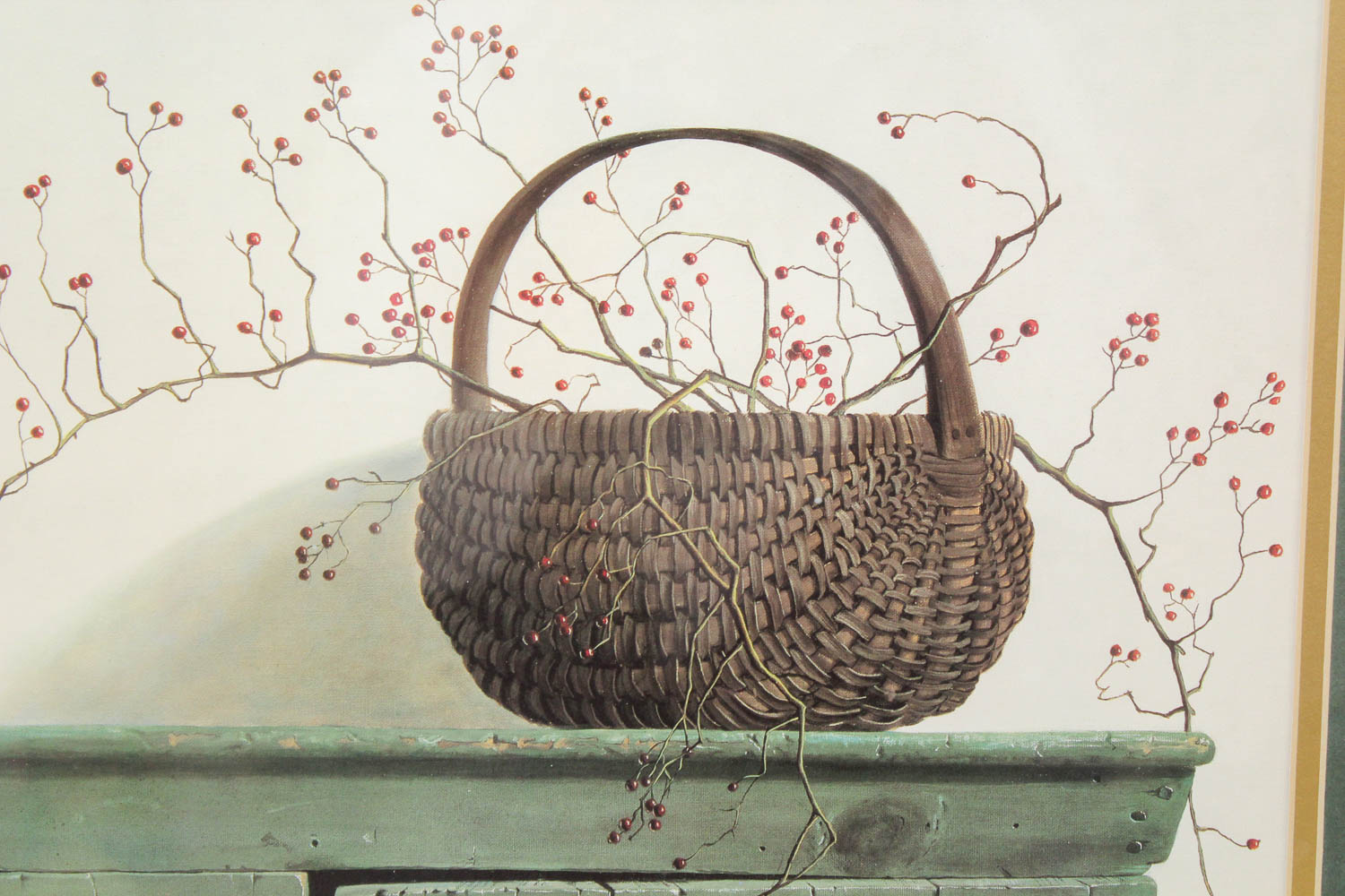 Pauline Eblé Campanelli Offset Lithograph "Wild Rose Berries"