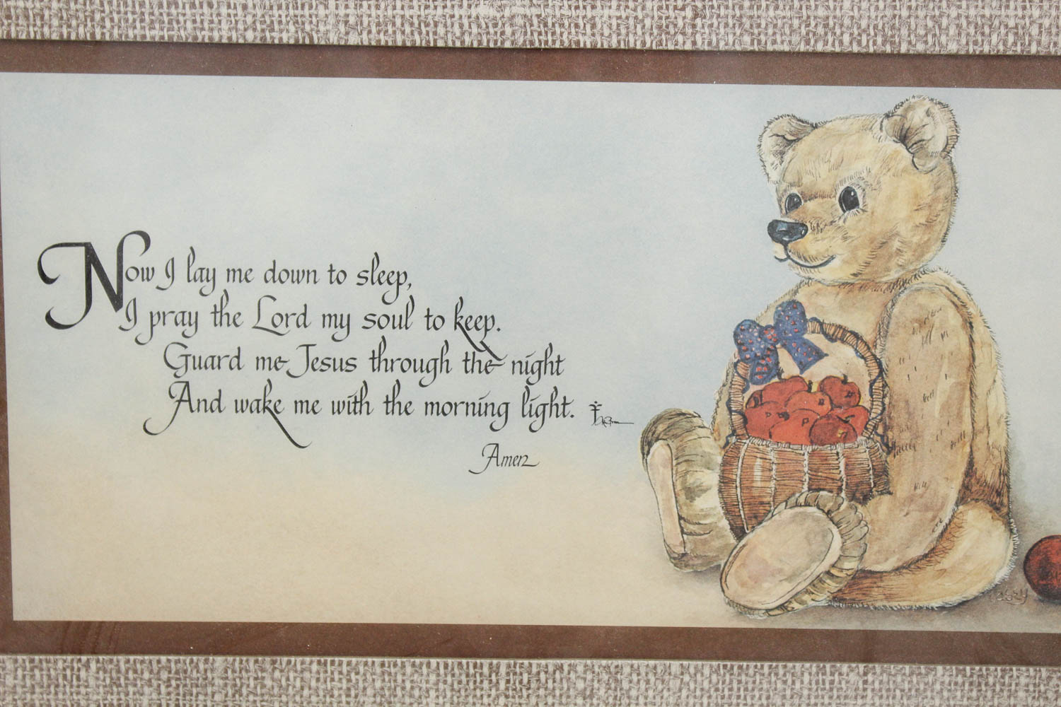 Gay Talbott Boassy Offset Lithograph and Other Teddy Bear Decor