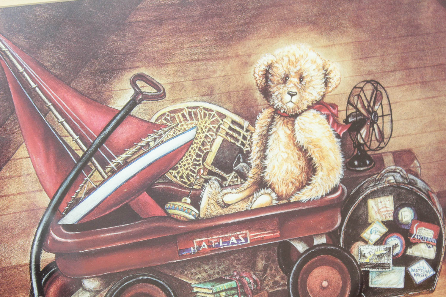 Gay Talbott Boassy Offset Lithograph and Other Teddy Bear Decor