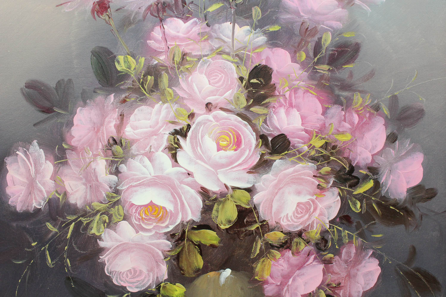 Signed Floral Still Life Oil on Canvas