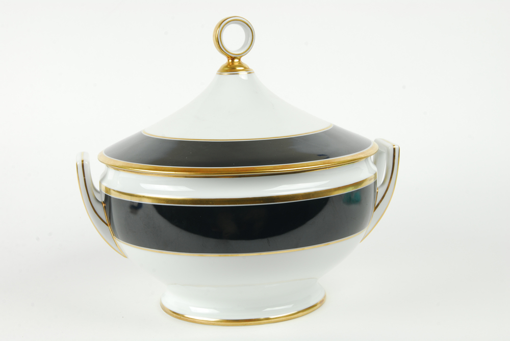 Pair of Richard Ginori Black "Contessa" Tureens