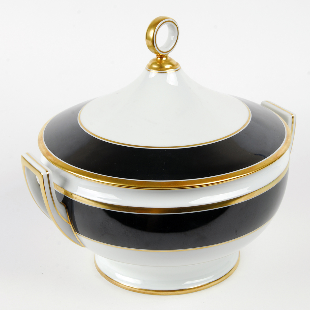 Pair of Richard Ginori Black "Contessa" Tureens