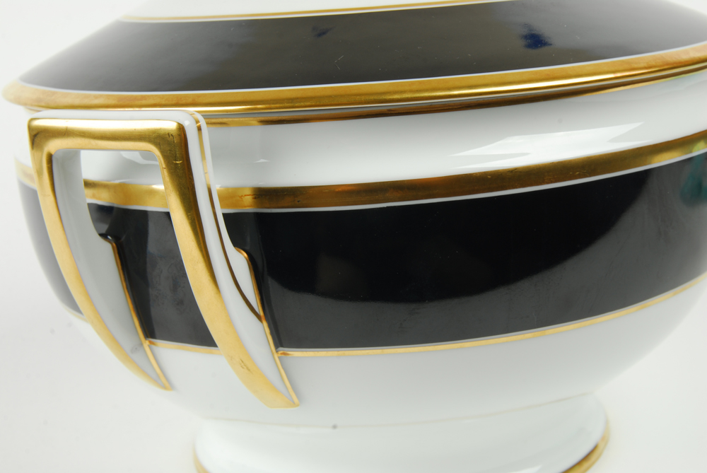 Pair of Richard Ginori Black "Contessa" Tureens