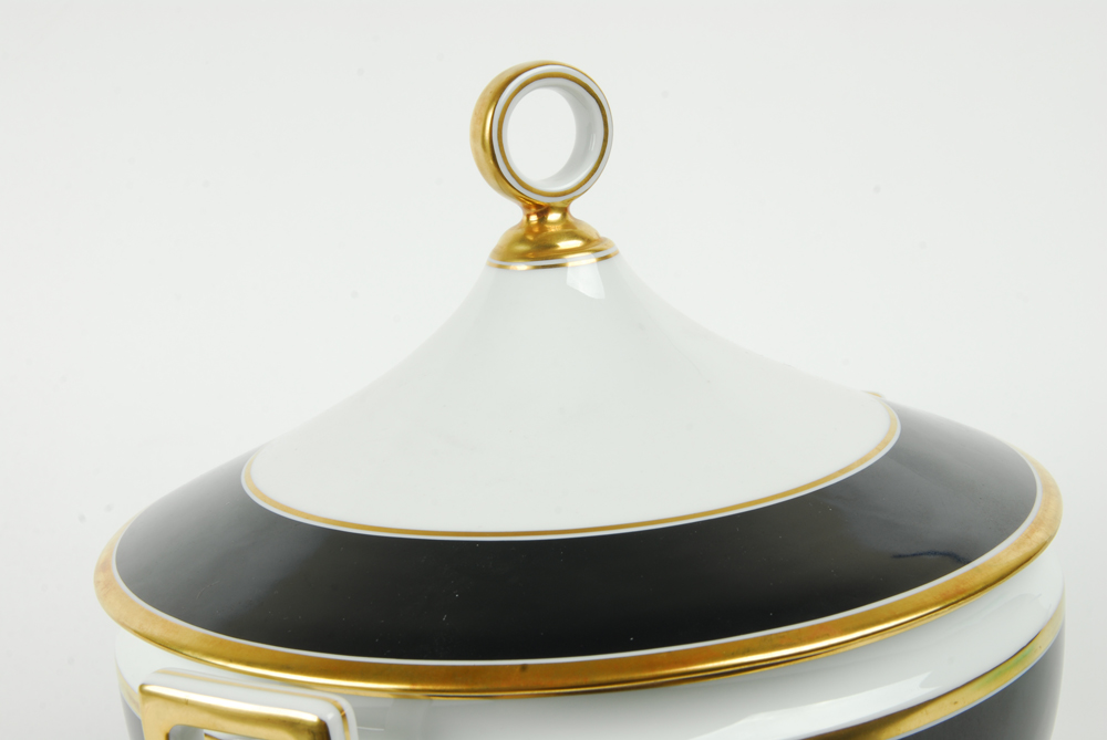 Pair of Richard Ginori Black "Contessa" Tureens