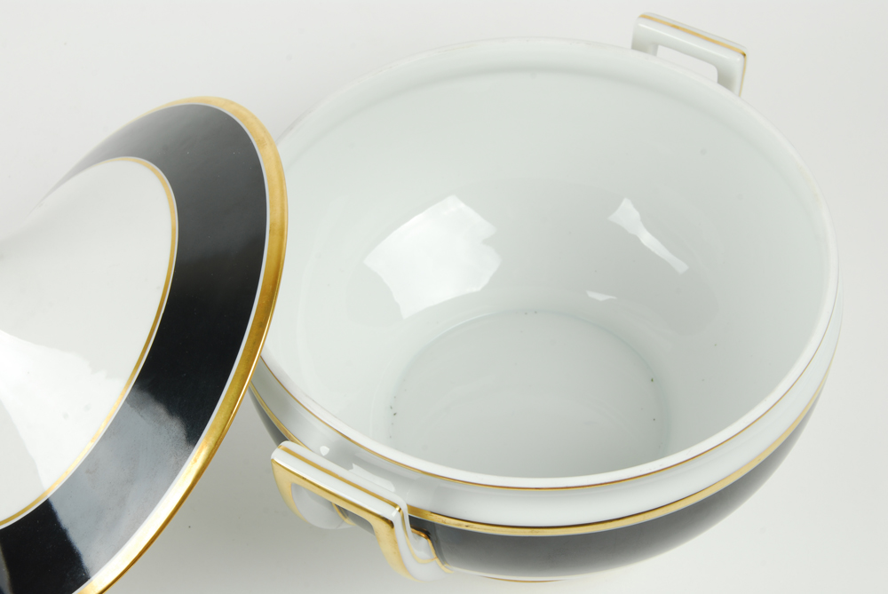 Pair of Richard Ginori Black "Contessa" Tureens