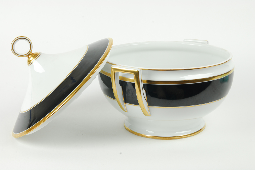 Pair of Richard Ginori Black "Contessa" Tureens