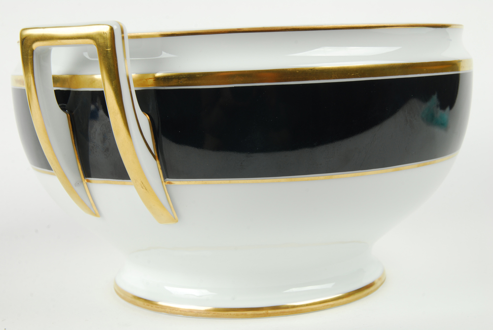 Pair of Richard Ginori Black "Contessa" Tureens