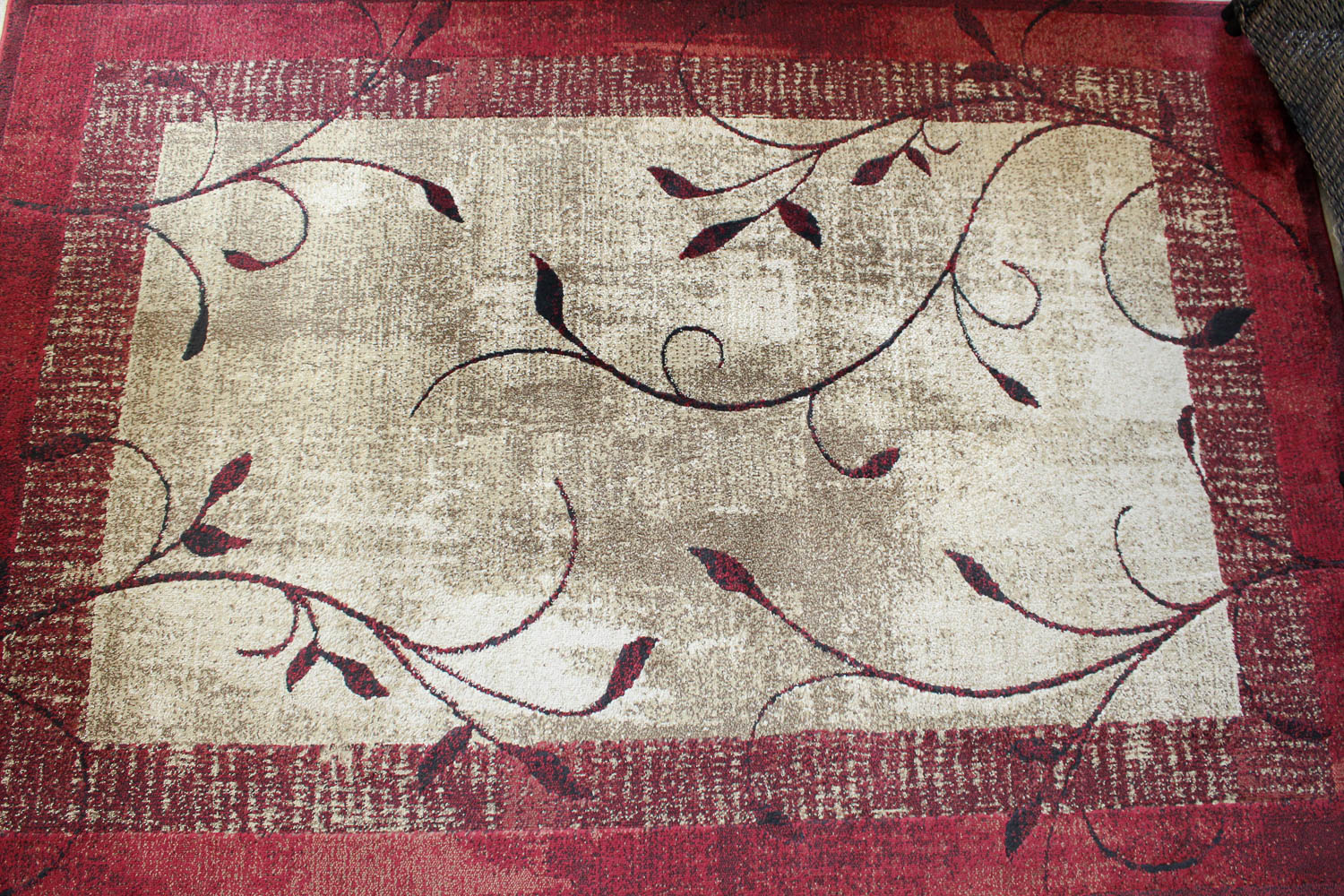 Allen + Roth "Tinsley Red" Contemporary Area Rug