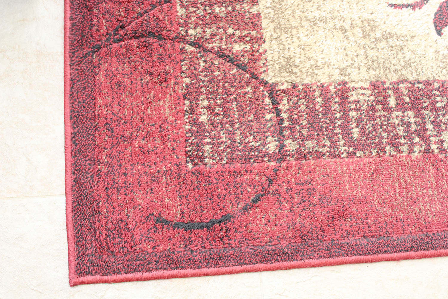 Allen + Roth "Tinsley Red" Contemporary Area Rug