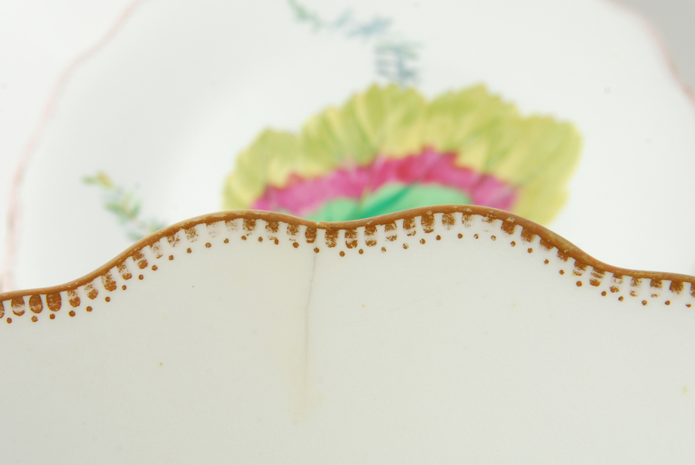Vintage Handpainted Botanical Plates
