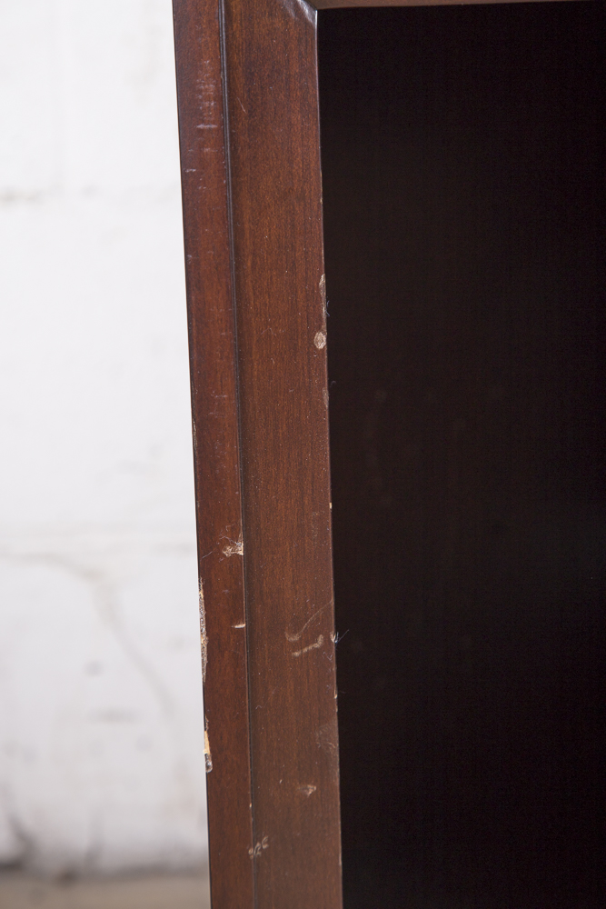 Contemporary Wood and Glass Media Cabinet