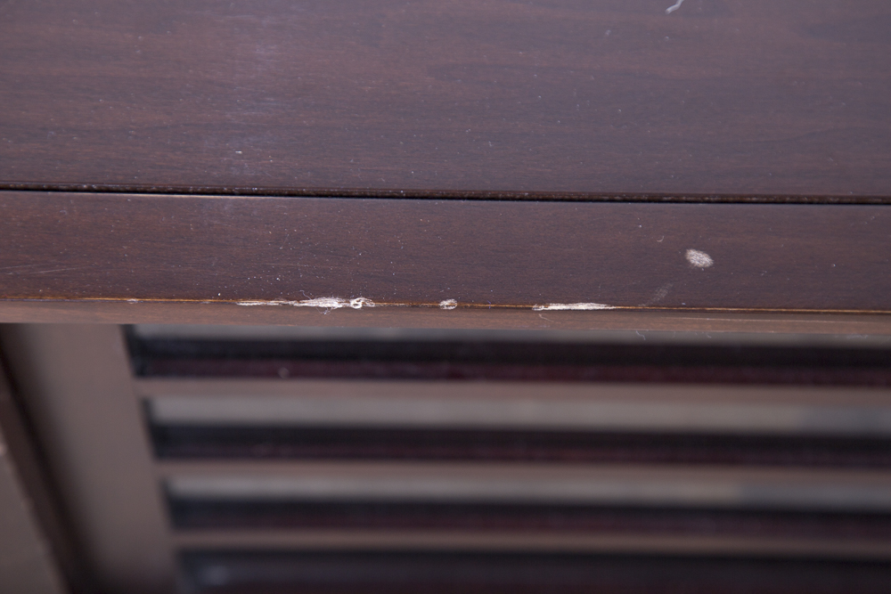 Contemporary Wood and Glass Media Cabinet