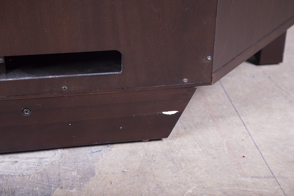 Contemporary Wood and Glass Media Cabinet