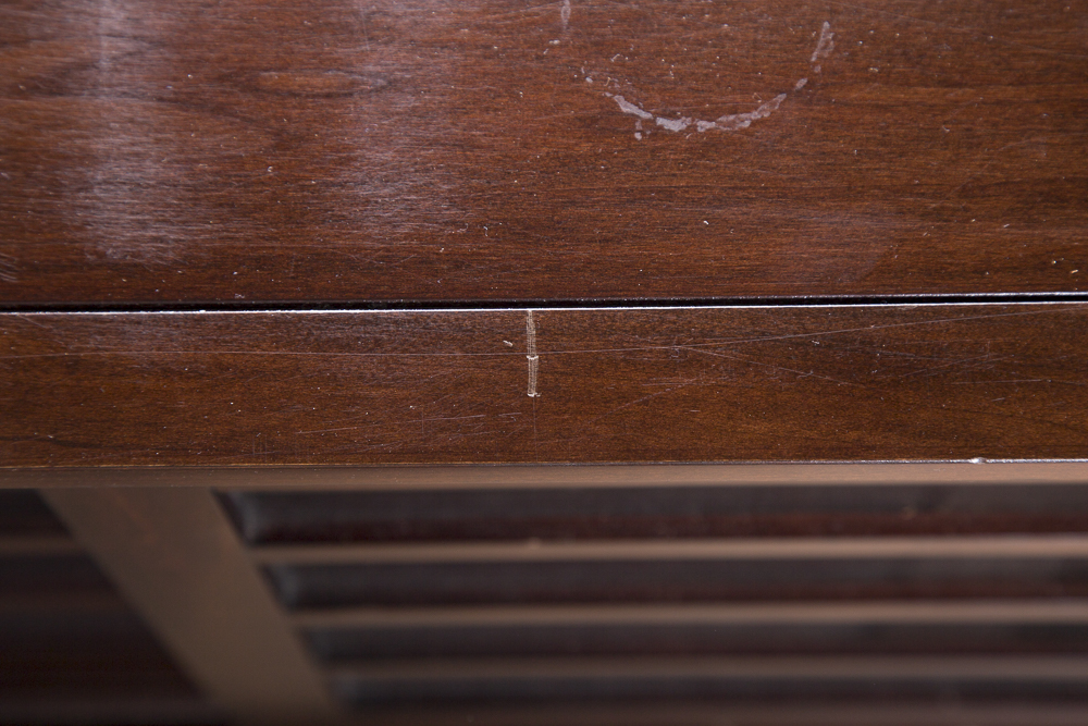 Contemporary Wood and Glass Media Cabinet