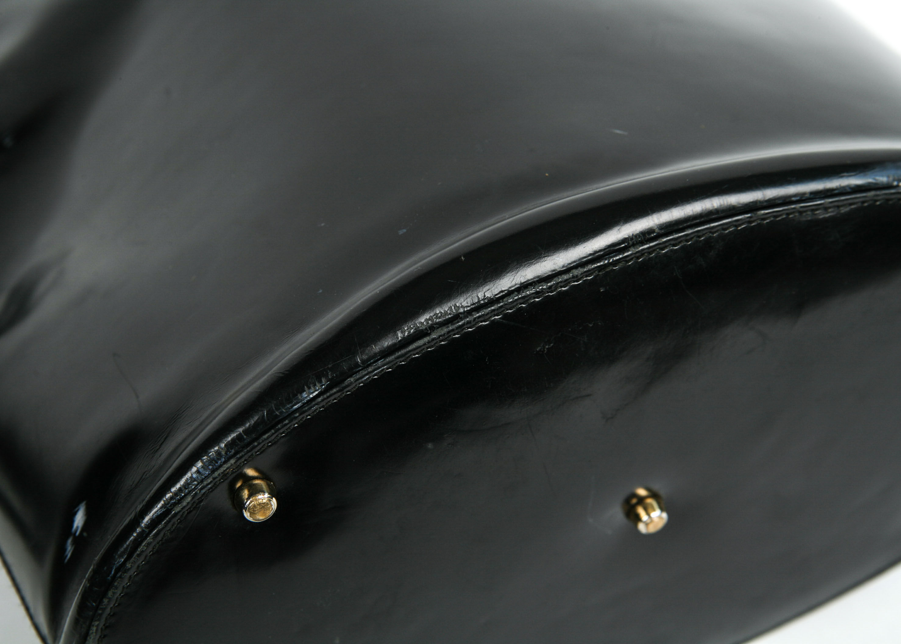 Vintage Gucci Black Leather Bucket Style Handbag