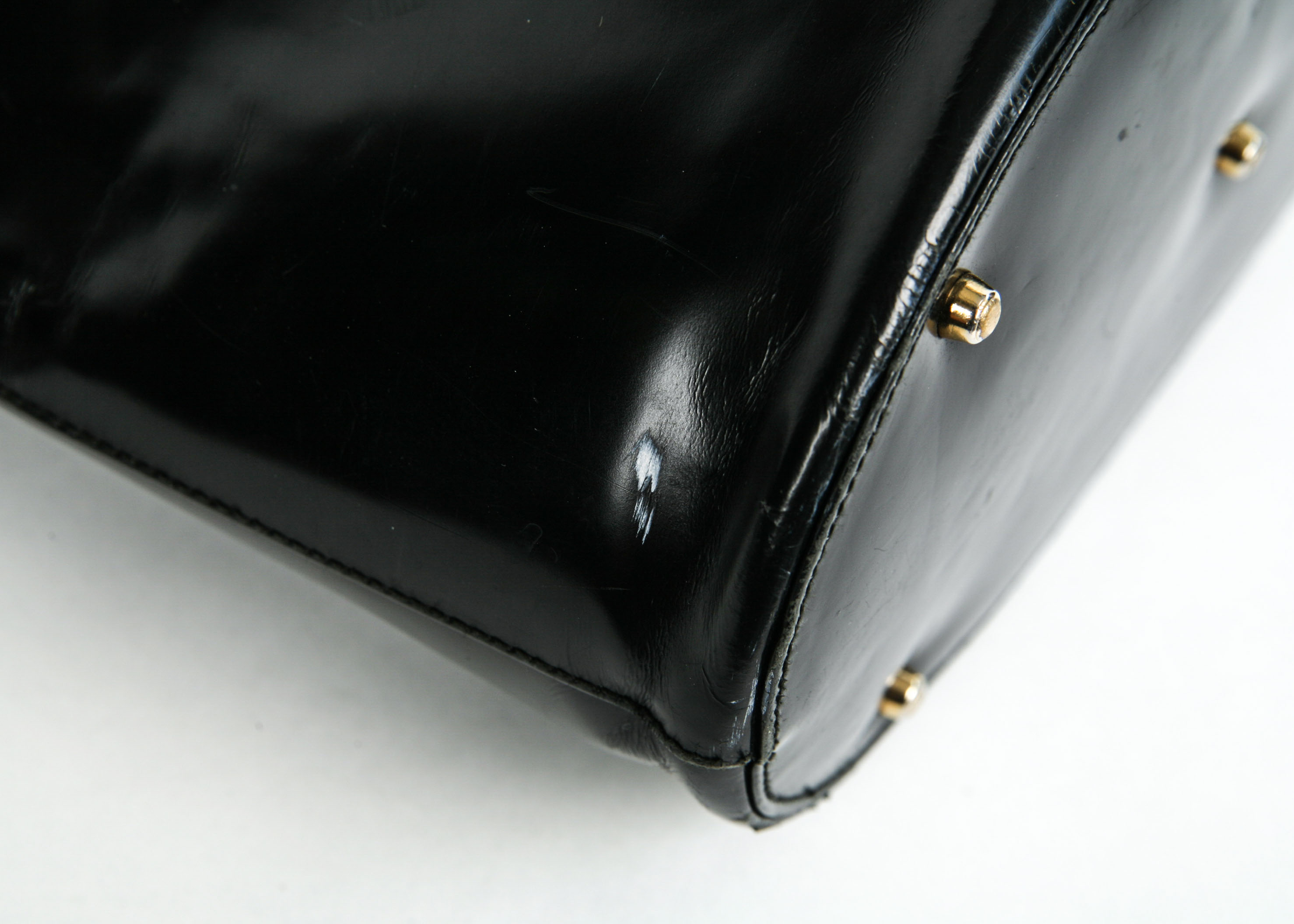 Vintage Gucci Black Leather Bucket Style Handbag