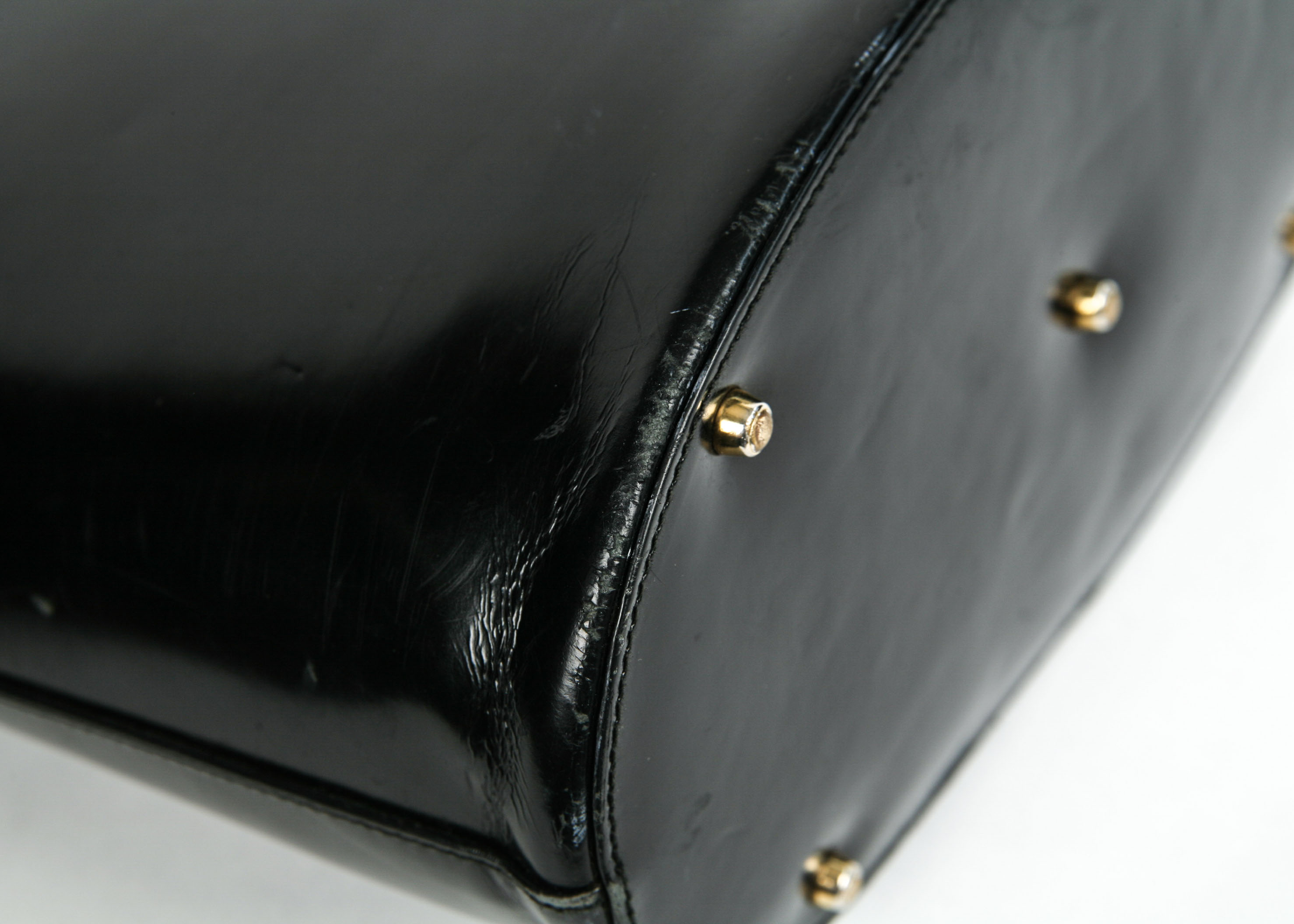 Vintage Gucci Black Leather Bucket Style Handbag