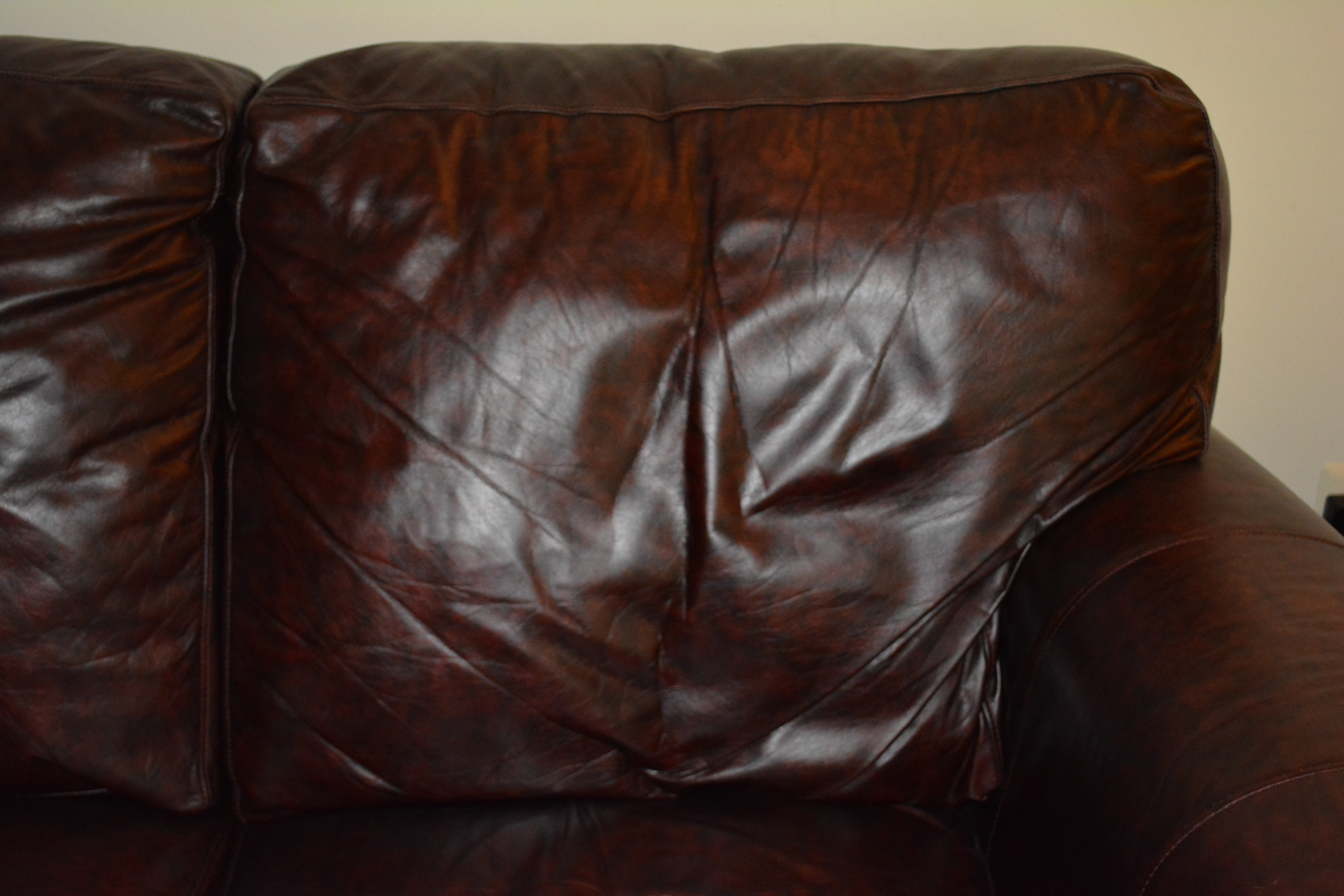 Contemporary Brown Leather Sofa