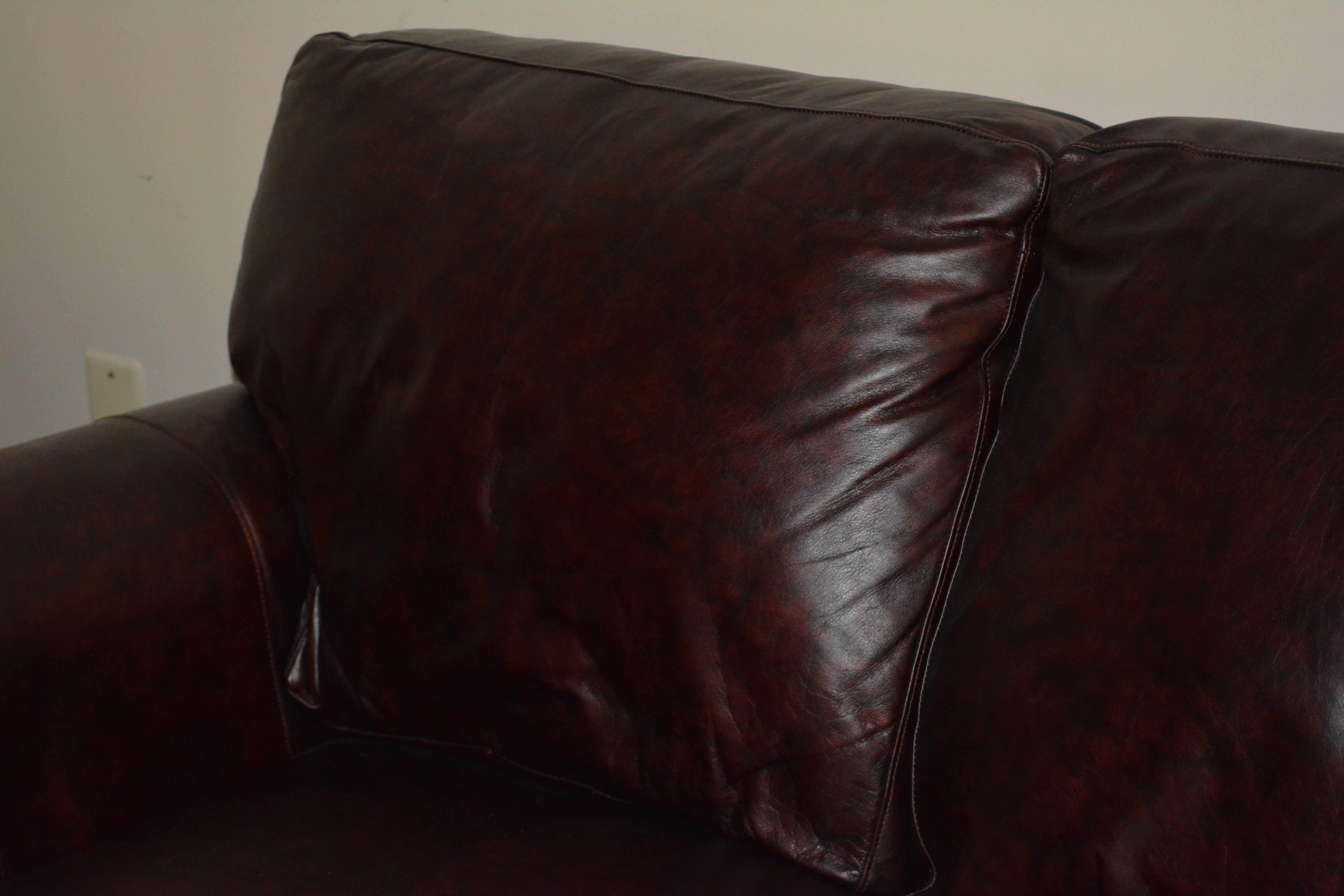 Contemporary Brown Leather Sofa