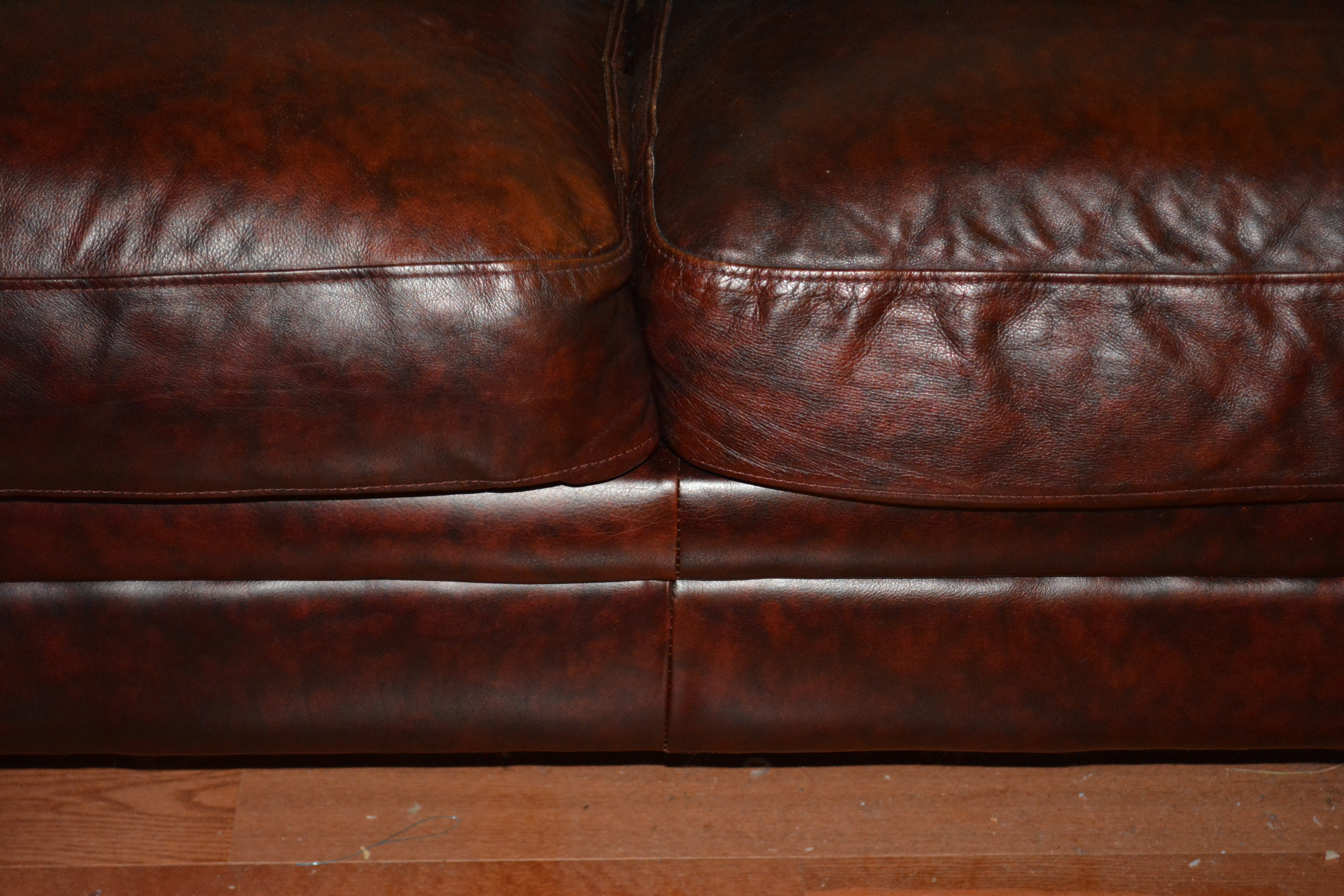 Contemporary Brown Leather Sofa