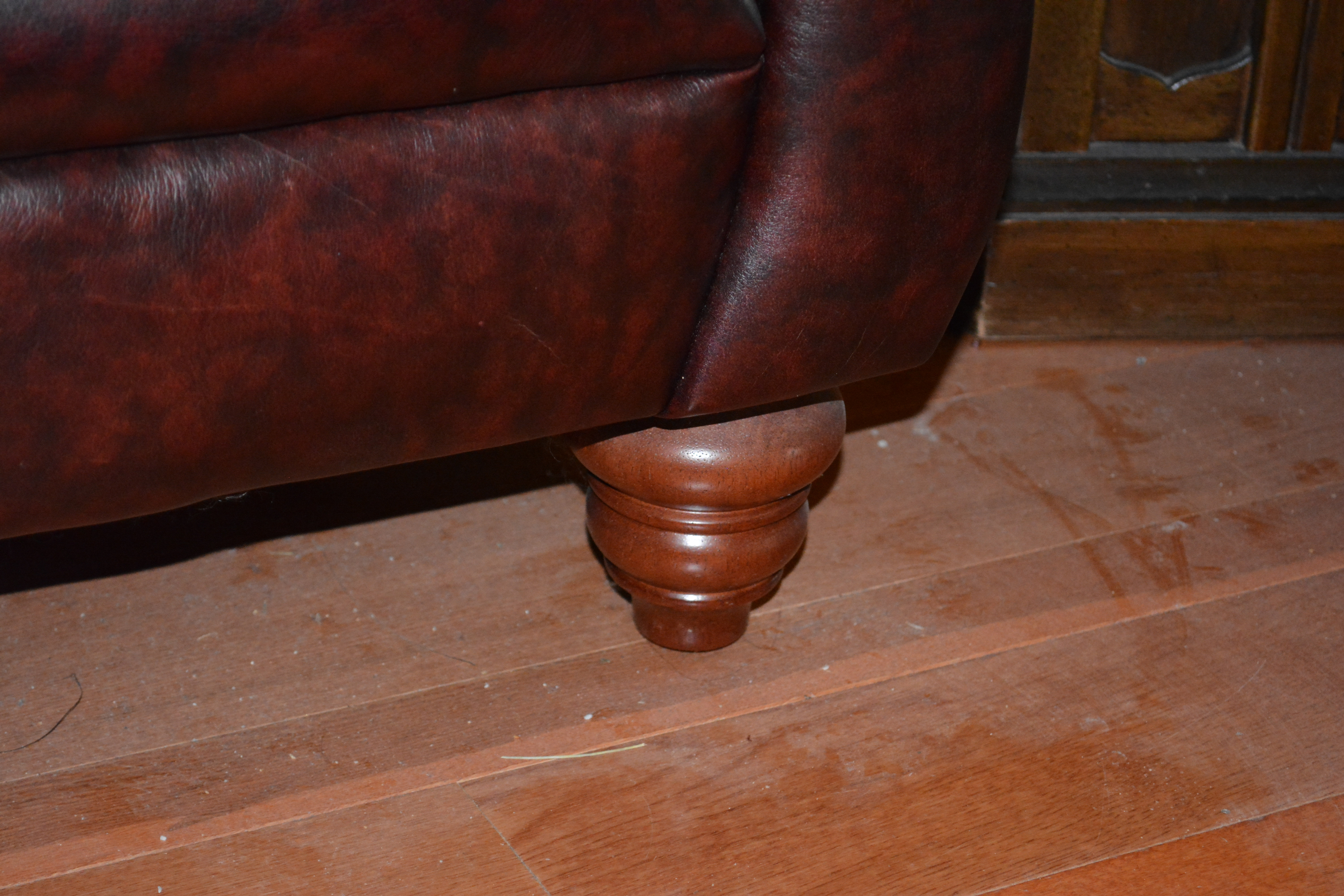 Contemporary Brown Leather Sofa