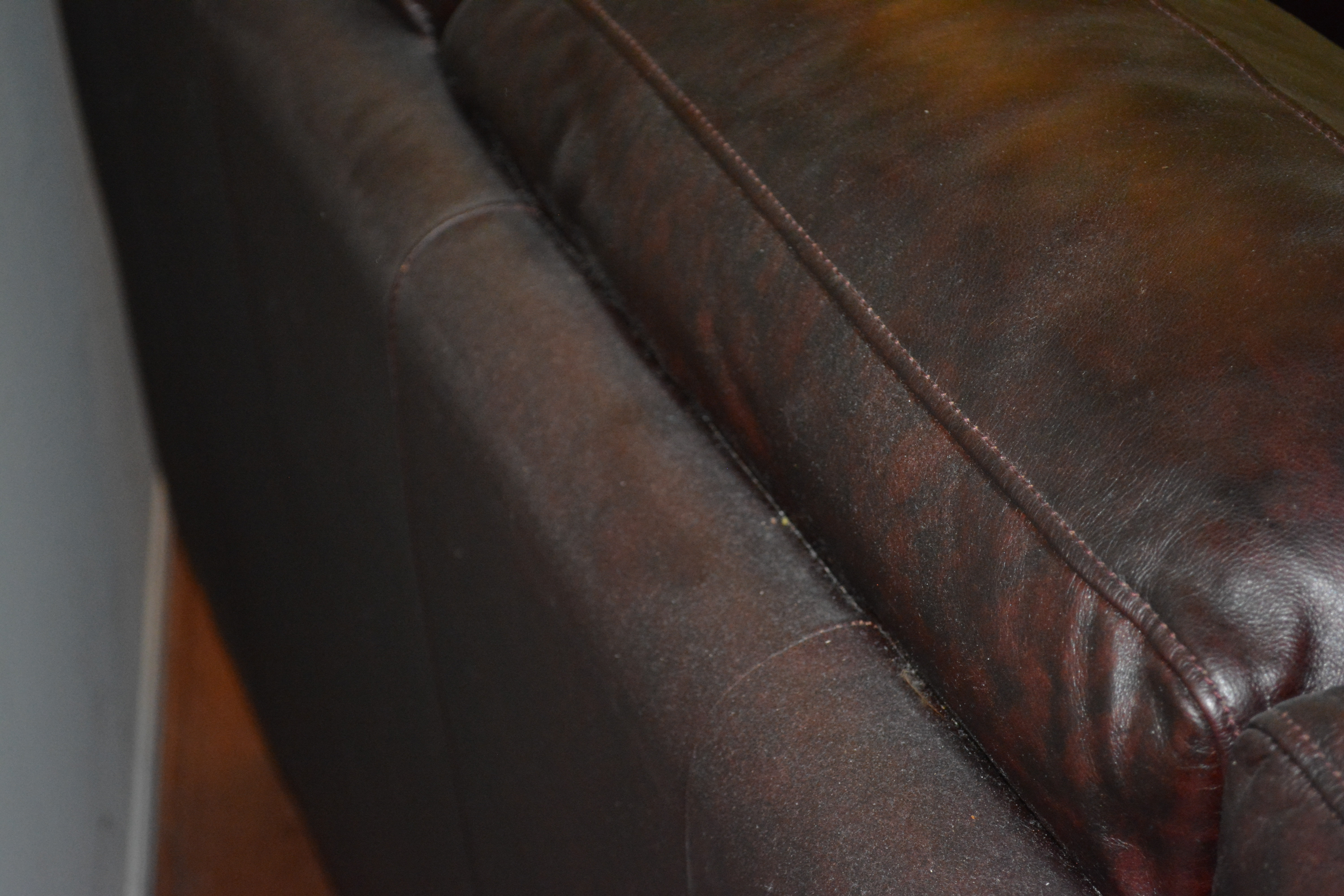 Contemporary Brown Leather Sofa