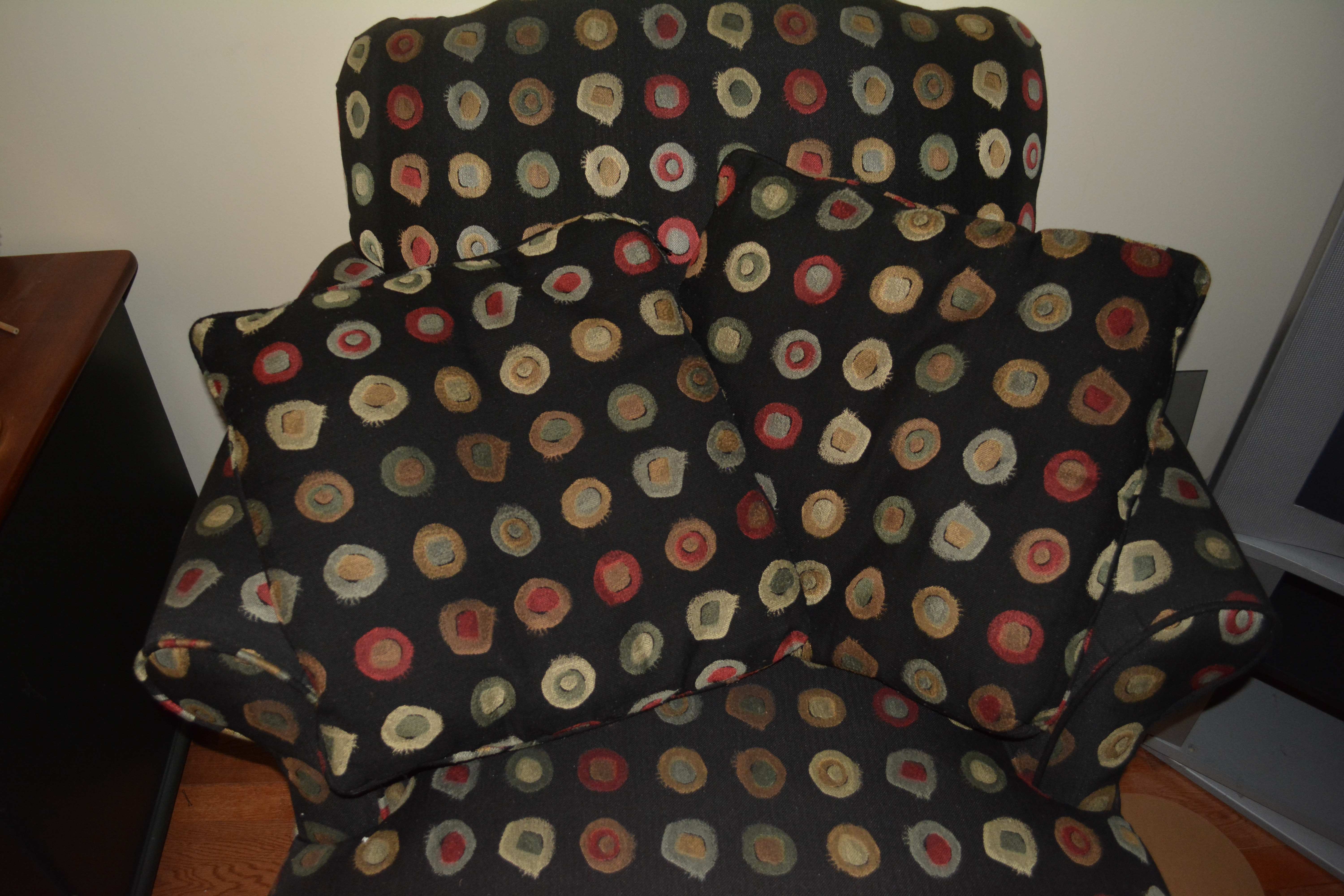 Contemporary Upholstered Armchair With Accent Pillows