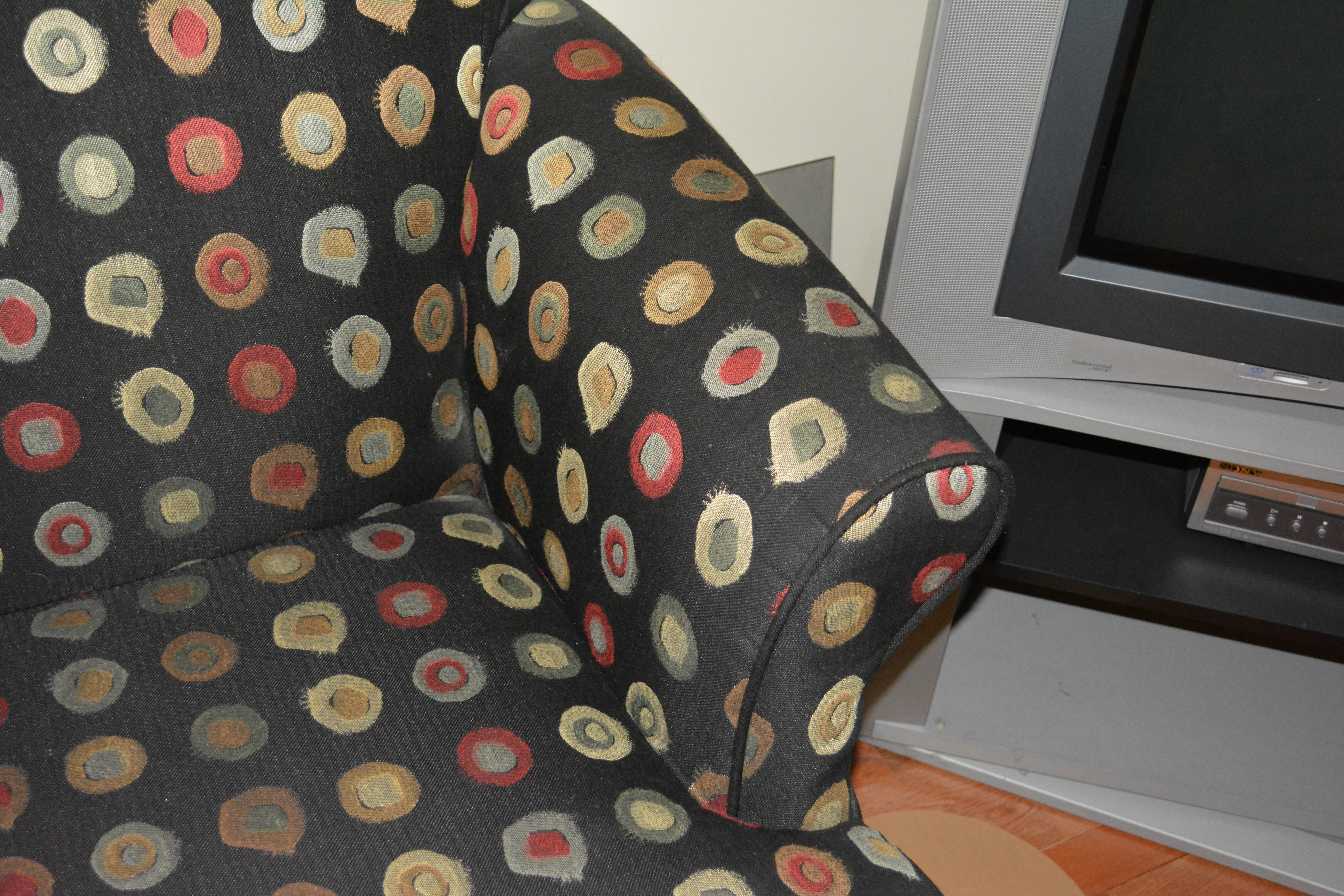 Contemporary Upholstered Armchair With Accent Pillows