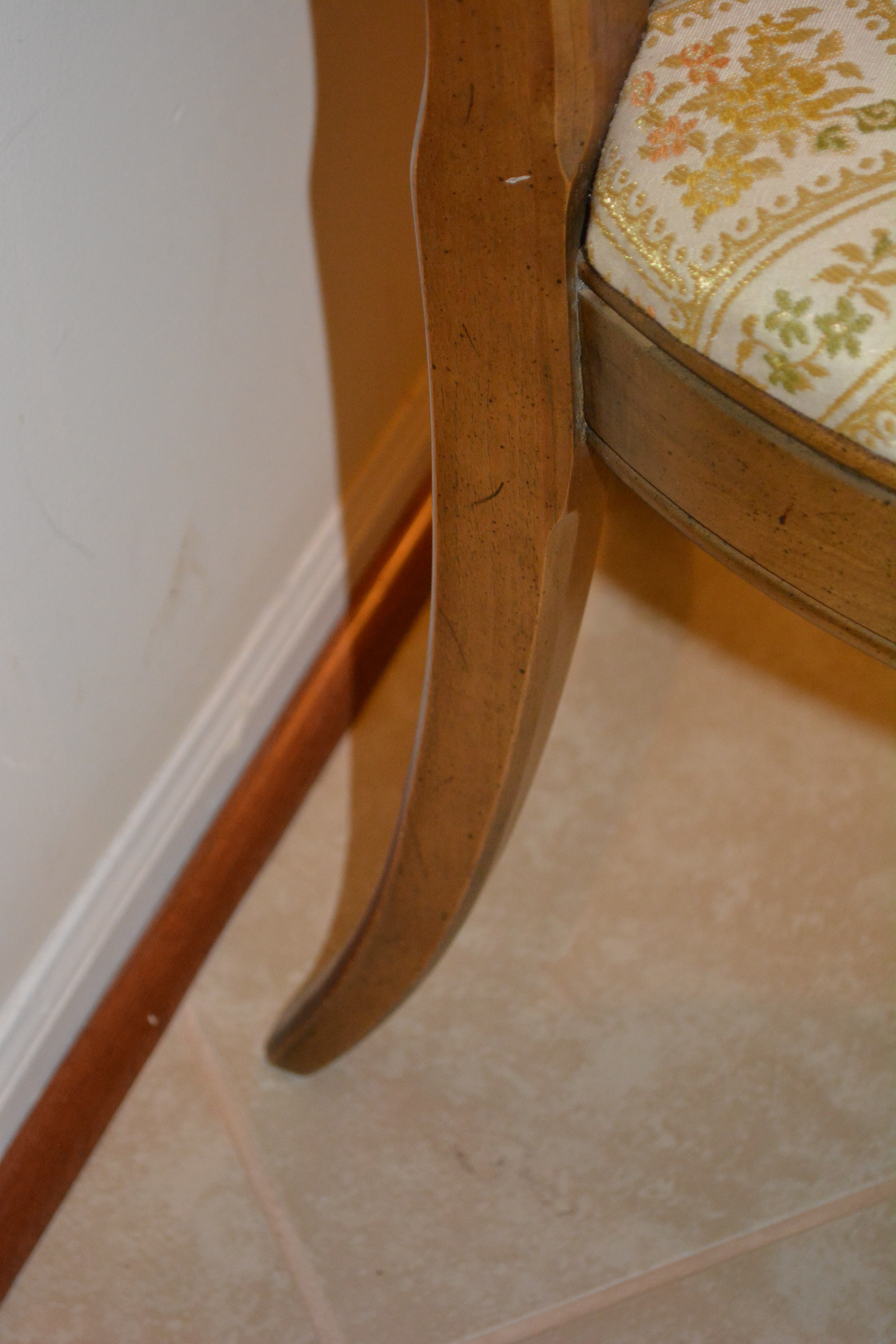 Vintage Louis XVI Inspired Wicker Back Dining Chairs