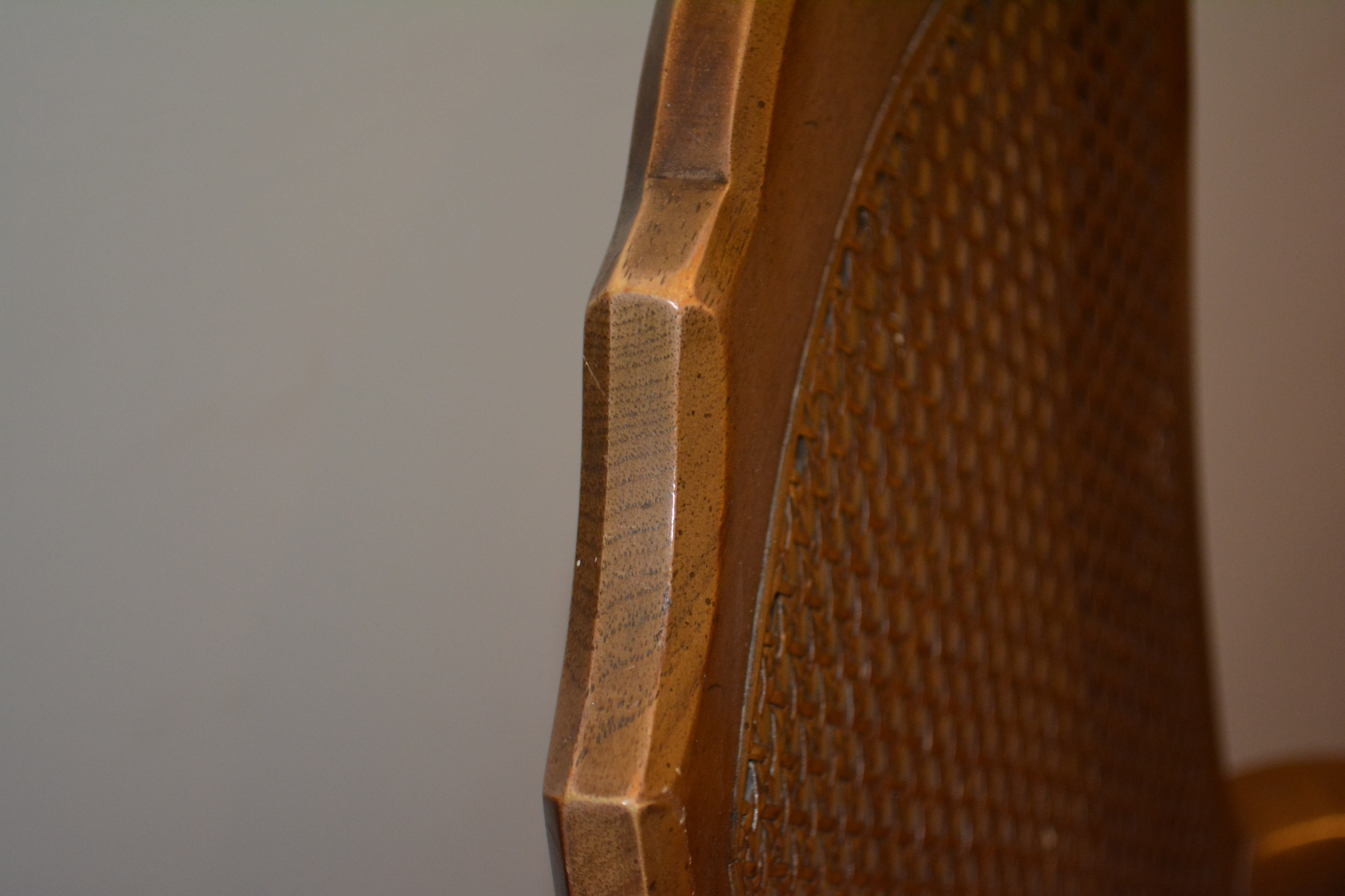 Vintage Louis XVI Inspired Wicker Back Dining Chairs