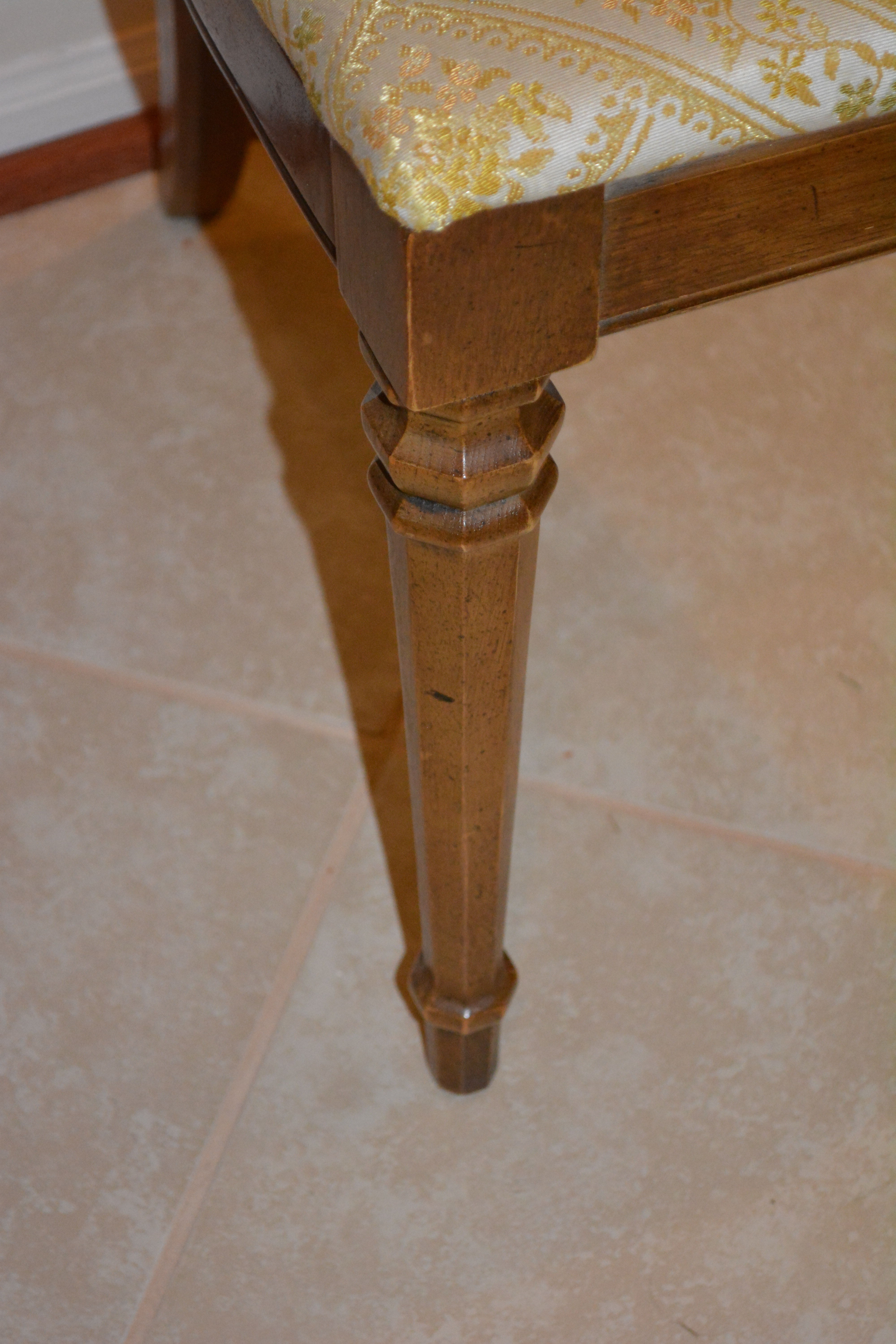 Vintage Louis XVI Inspired Wicker Back Dining Chairs