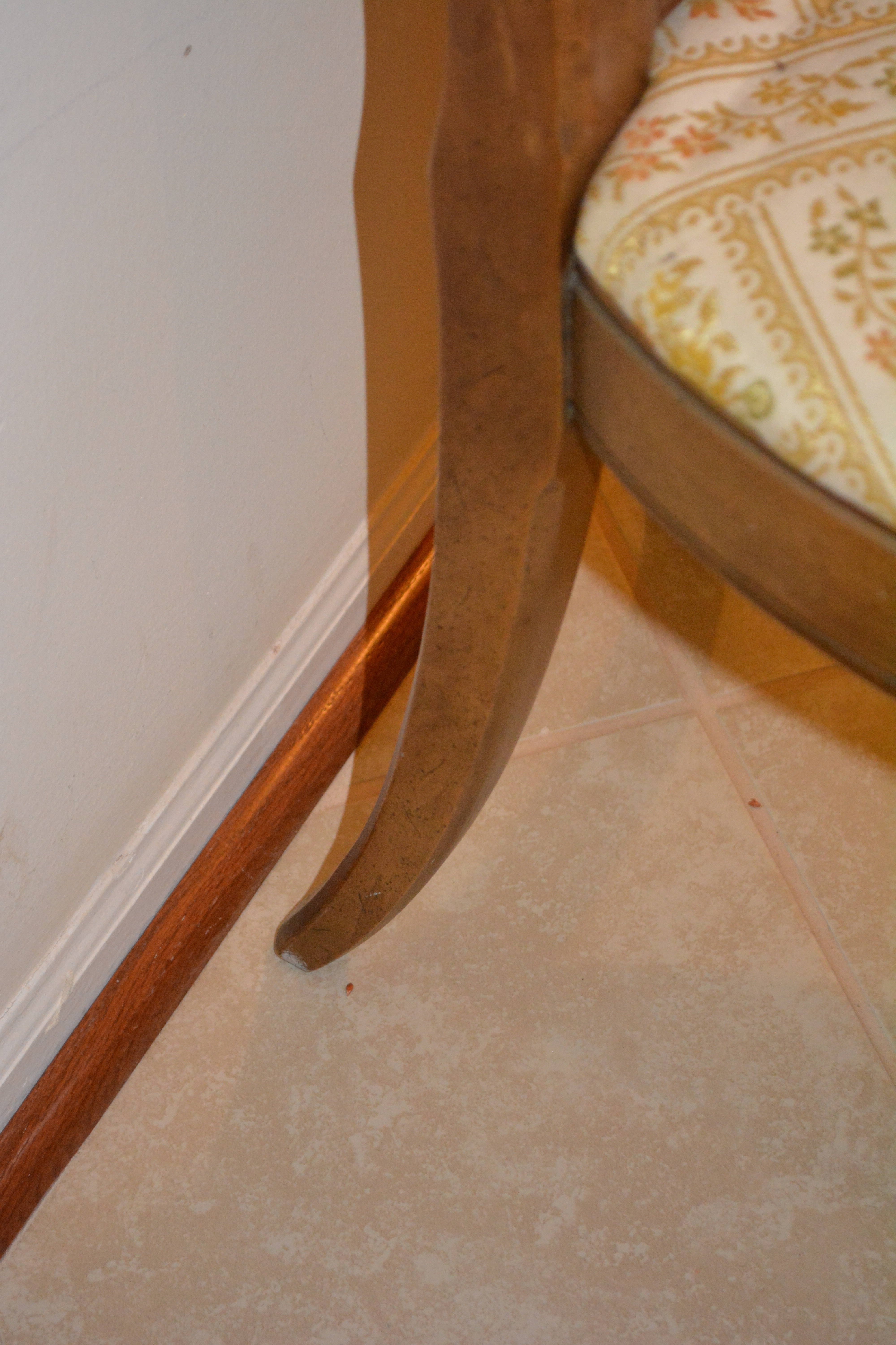 Vintage Louis XVI Inspired Wicker Back Dining Chairs