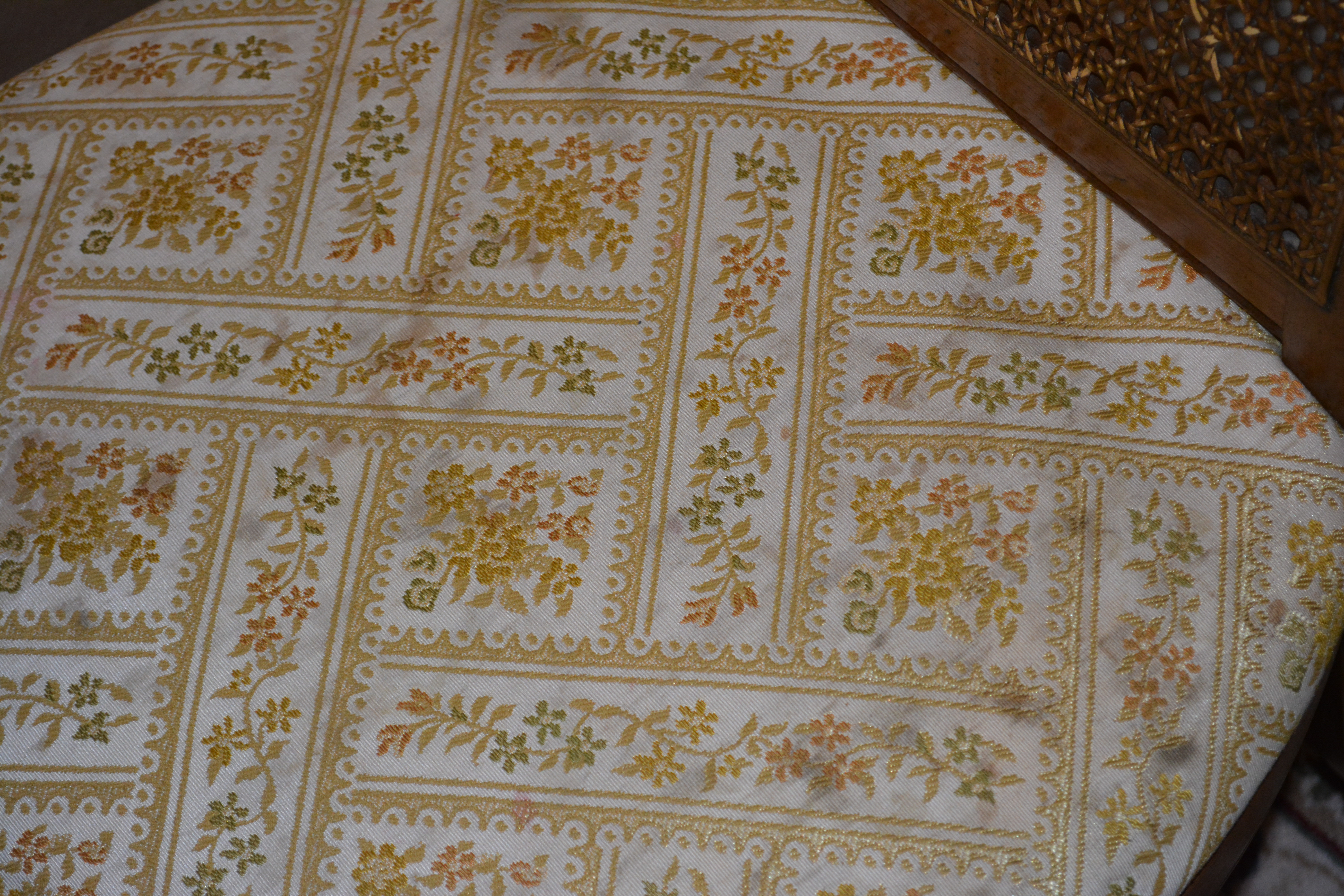 Vintage Louis XVI Inspired Wicker Back Dining Chairs