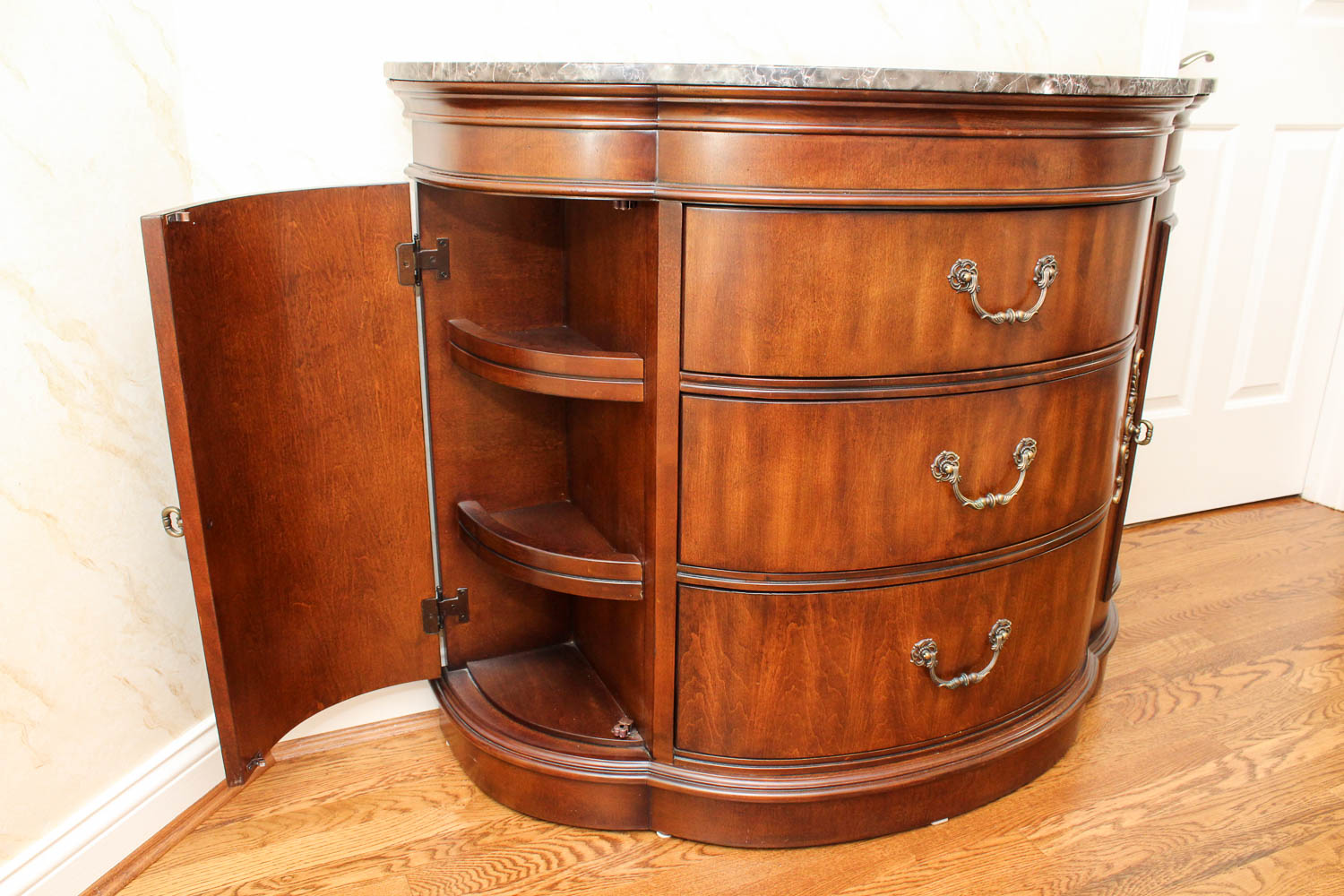 Demilune Marble Top Chest