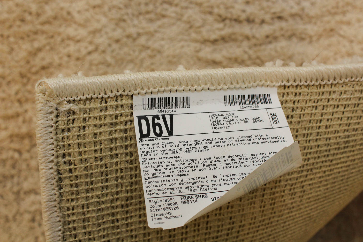 Mohawk Home "Frise" Ivory Shag Area Rug