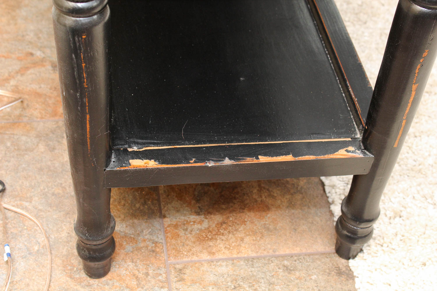 Rustic Country-Style Painted Console Table