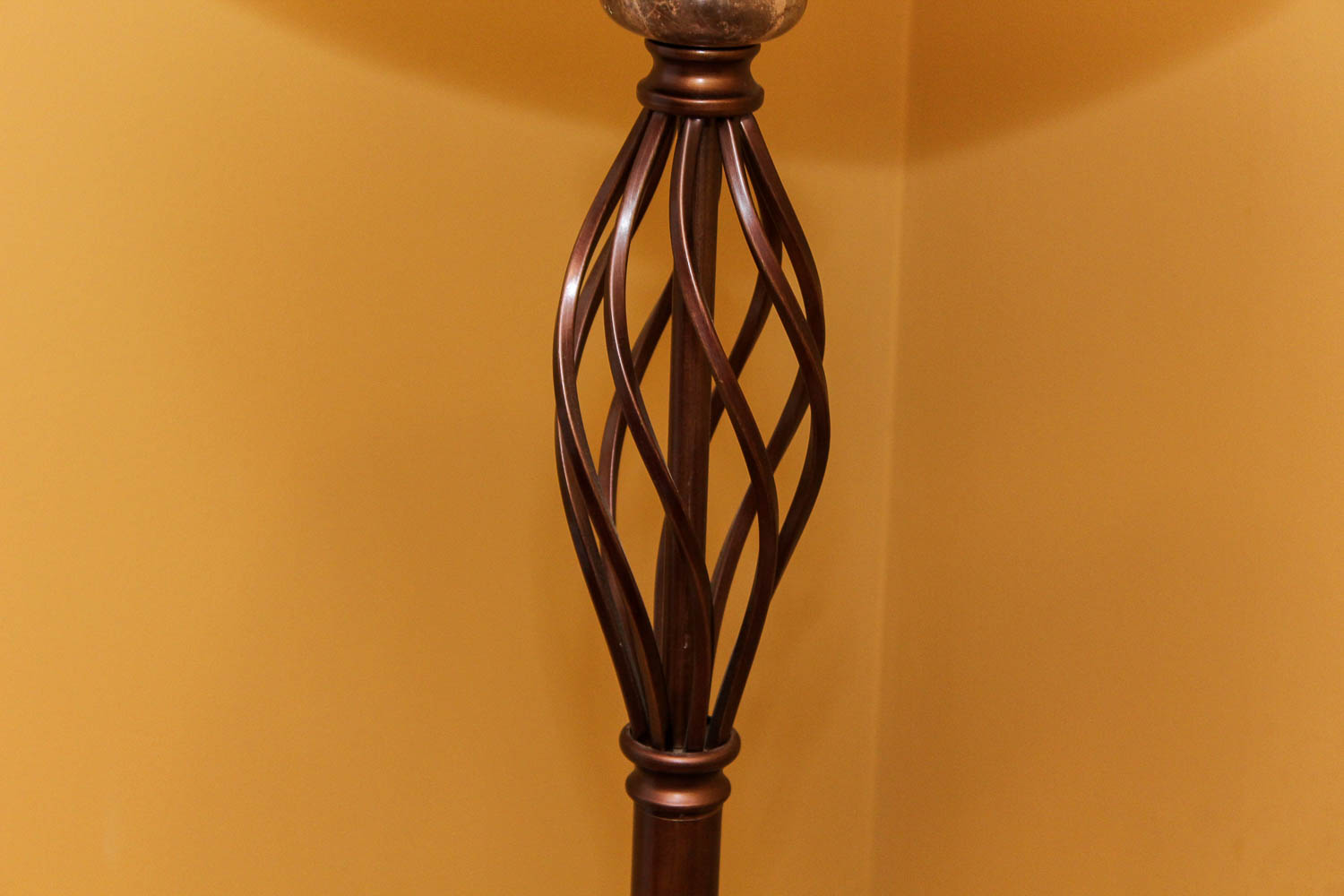 Bronze-Tone Openwork Floor Lamp