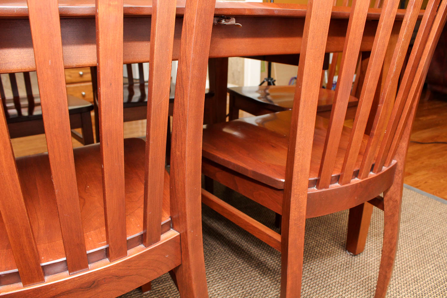 Handcrafted Amish Furniture Dining Table and Chairs
