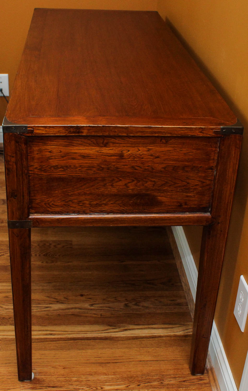 Oak Campaign Style Desk