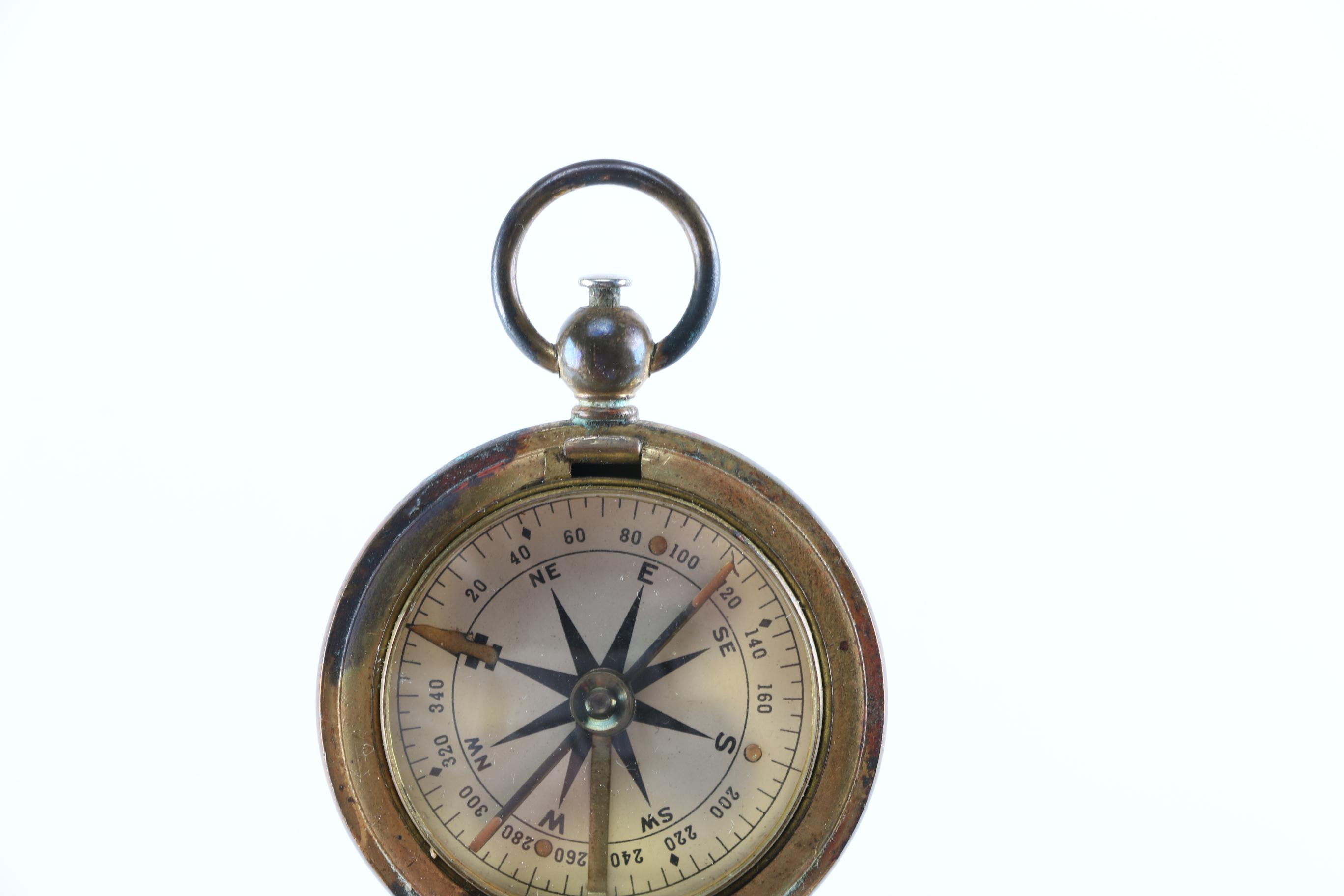World War II Era Brass U.S. Military Pocket Compass