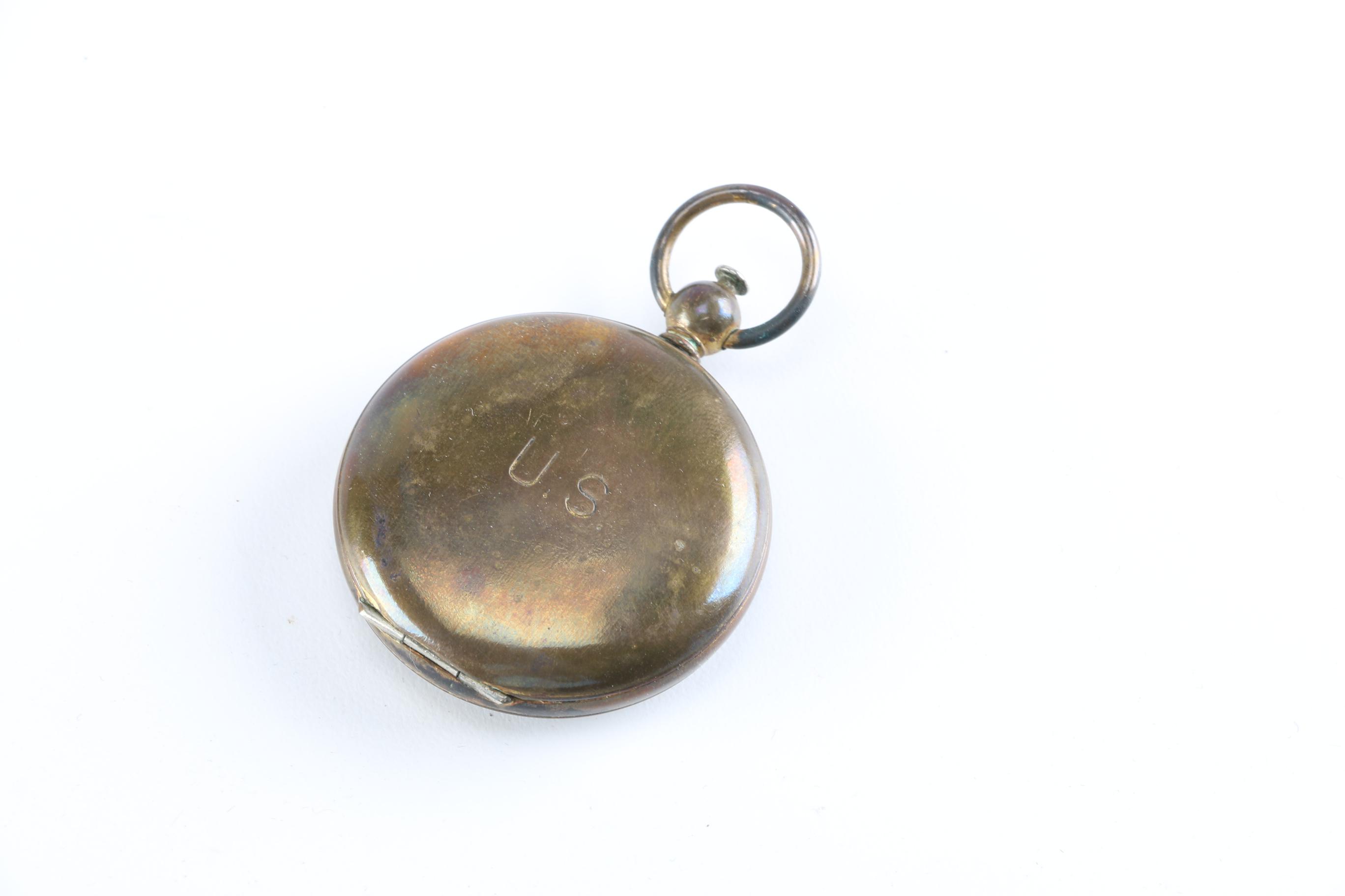World War II Era Brass U.S. Military Pocket Compass