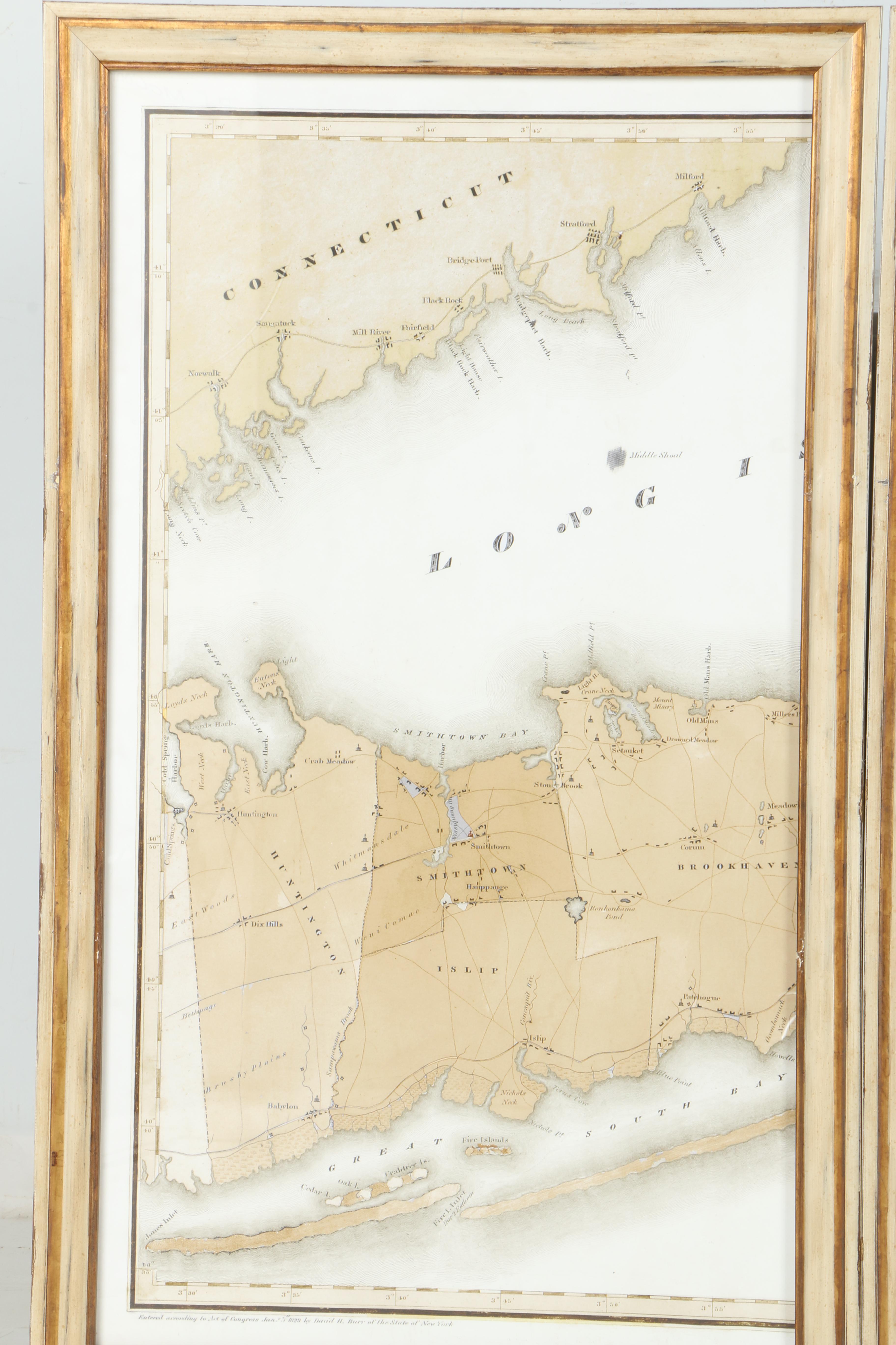 Long Island Triptych Giclee Map