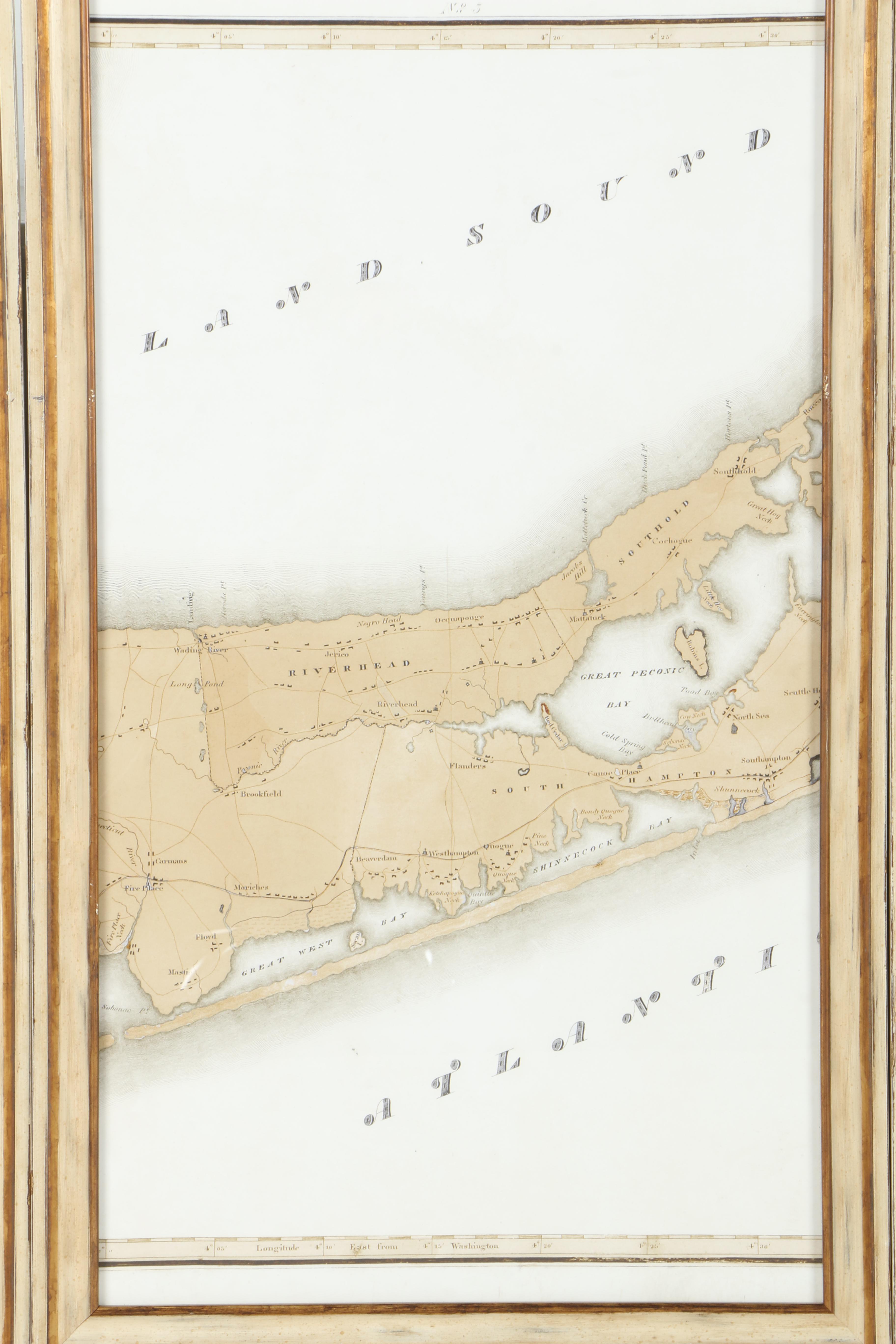 Long Island Triptych Giclee Map