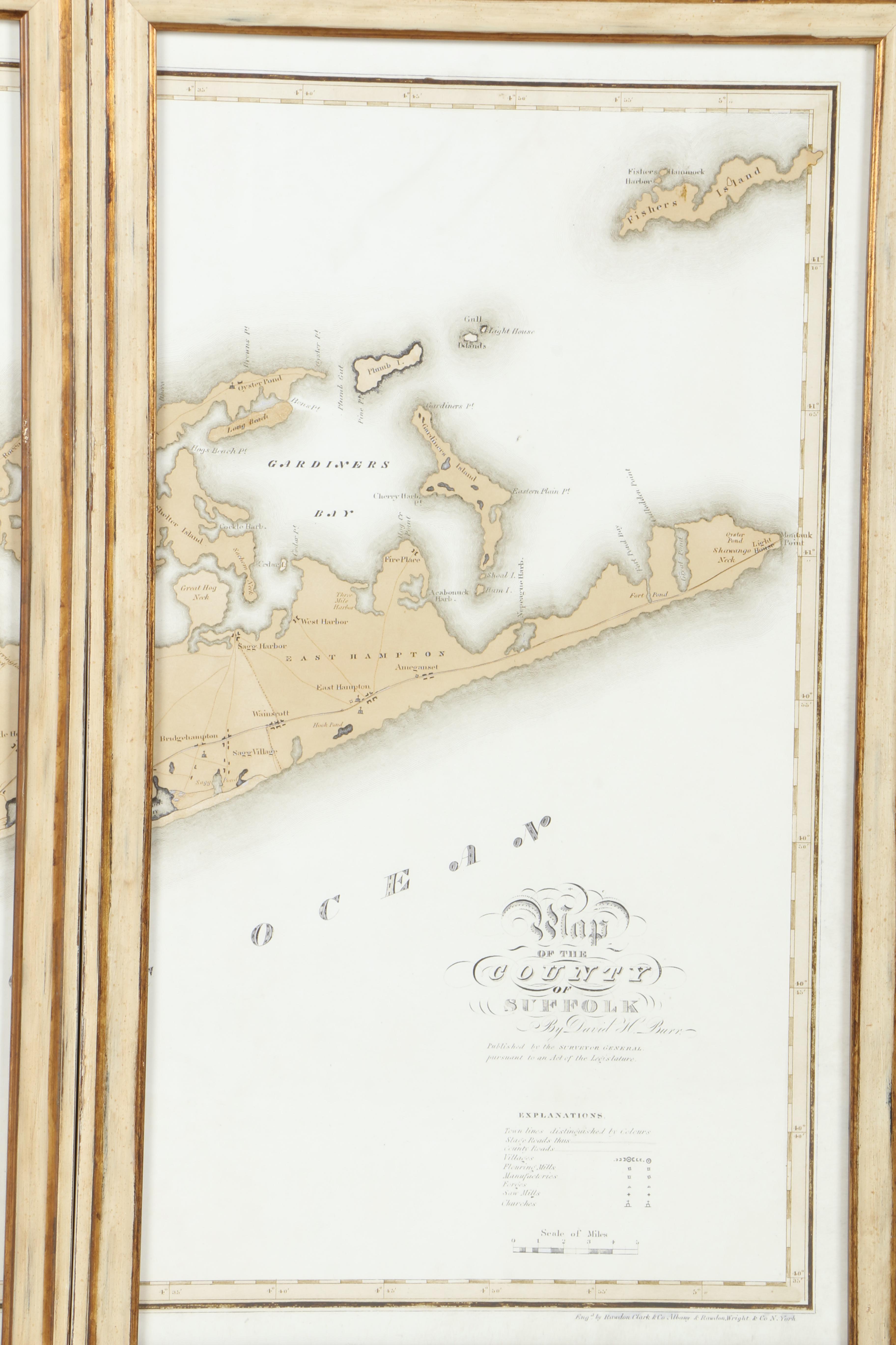 Long Island Triptych Giclee Map