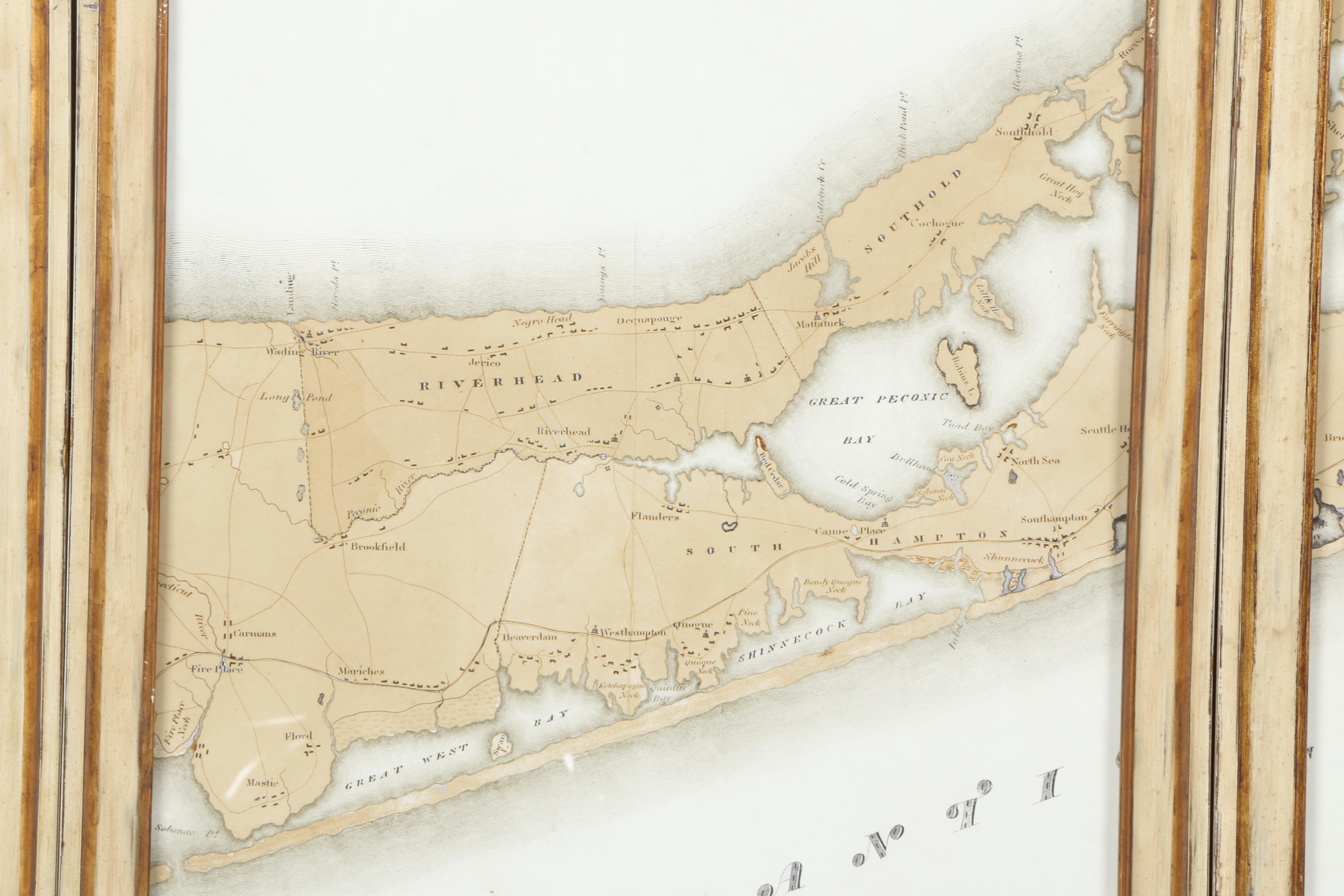 Long Island Triptych Giclee Map