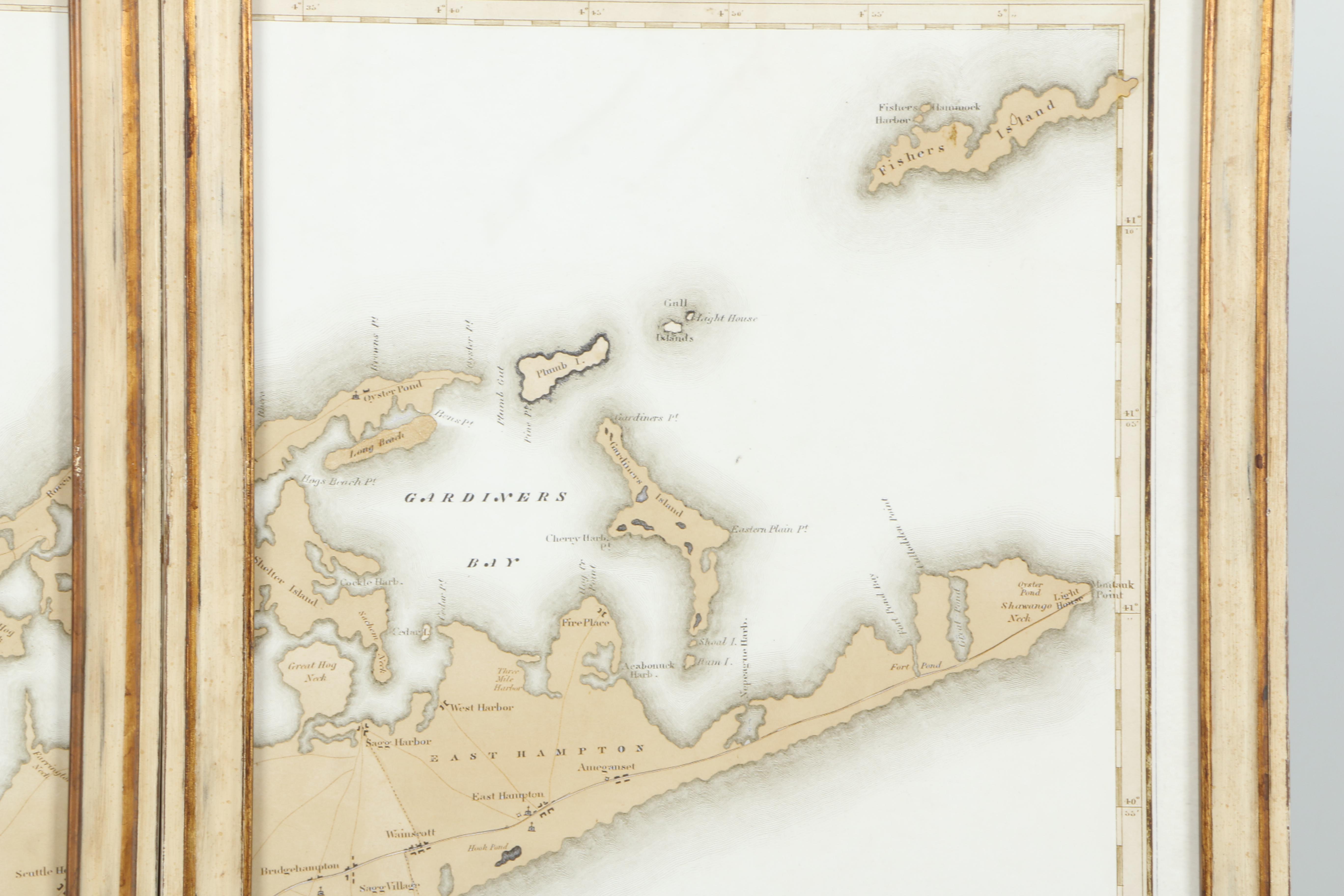 Long Island Triptych Giclee Map