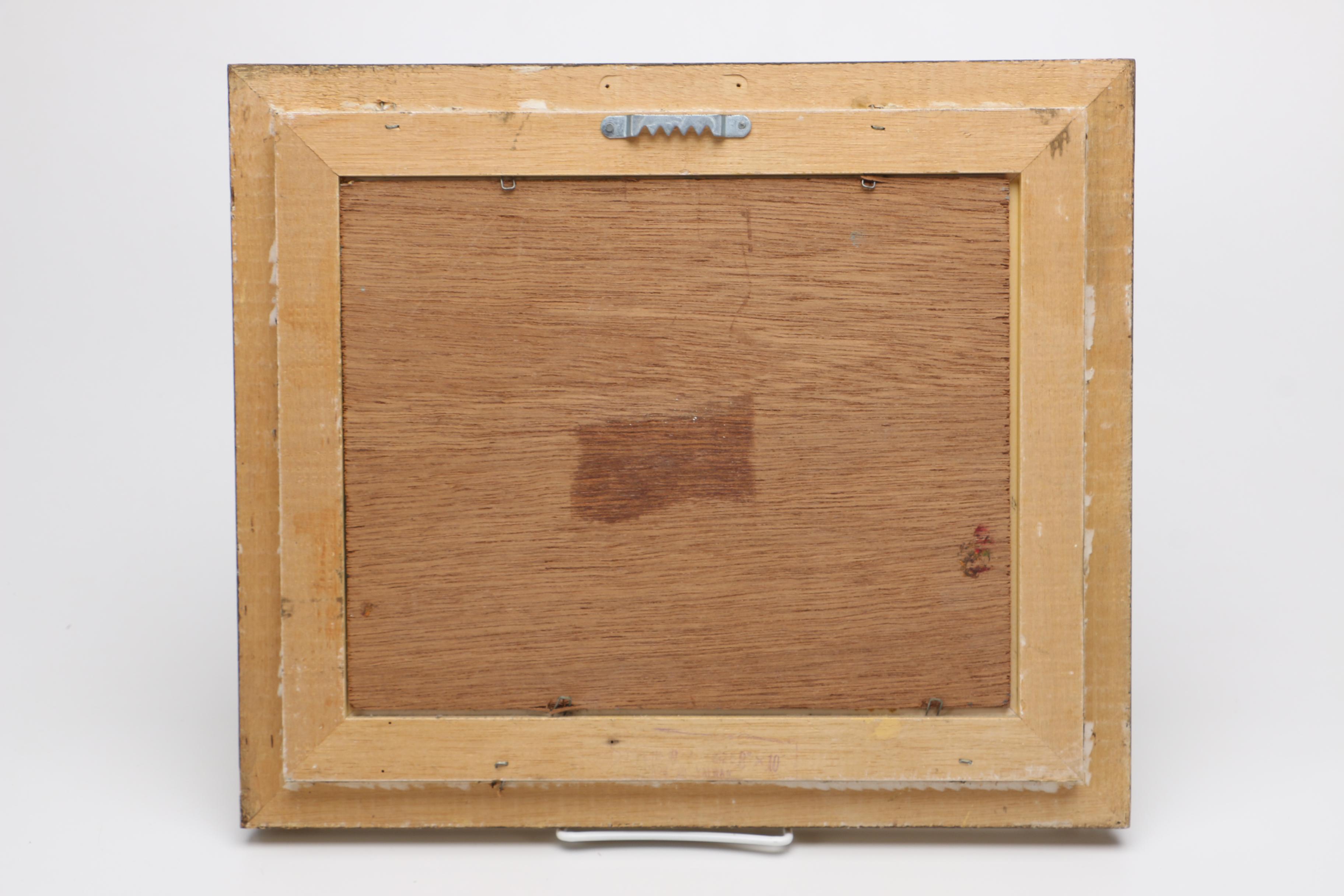 L. Stanis Acrylic on Wood Panel Painting of Townscape