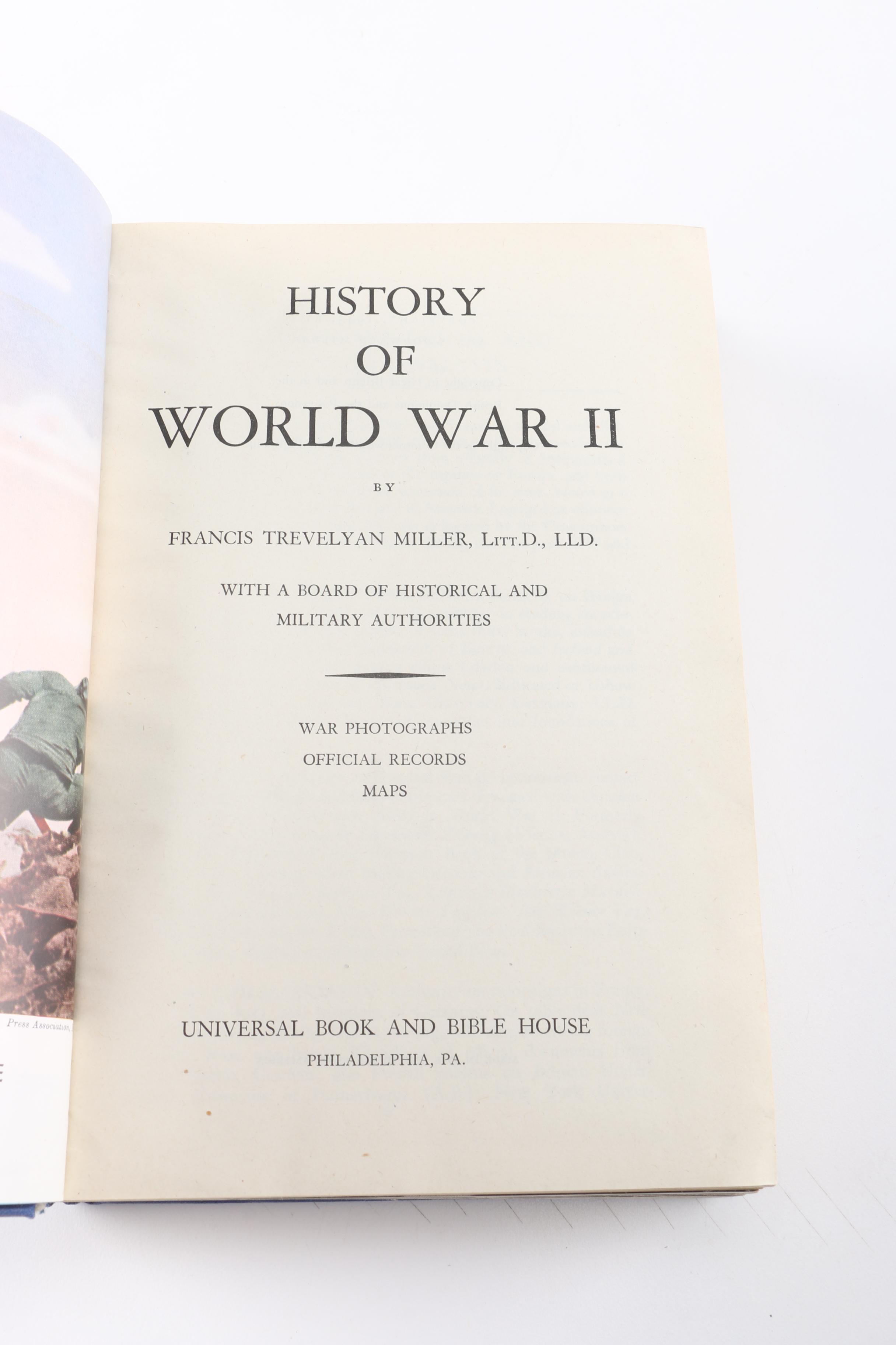 1945 "History of World War II" by Francis Trevelyan Miller