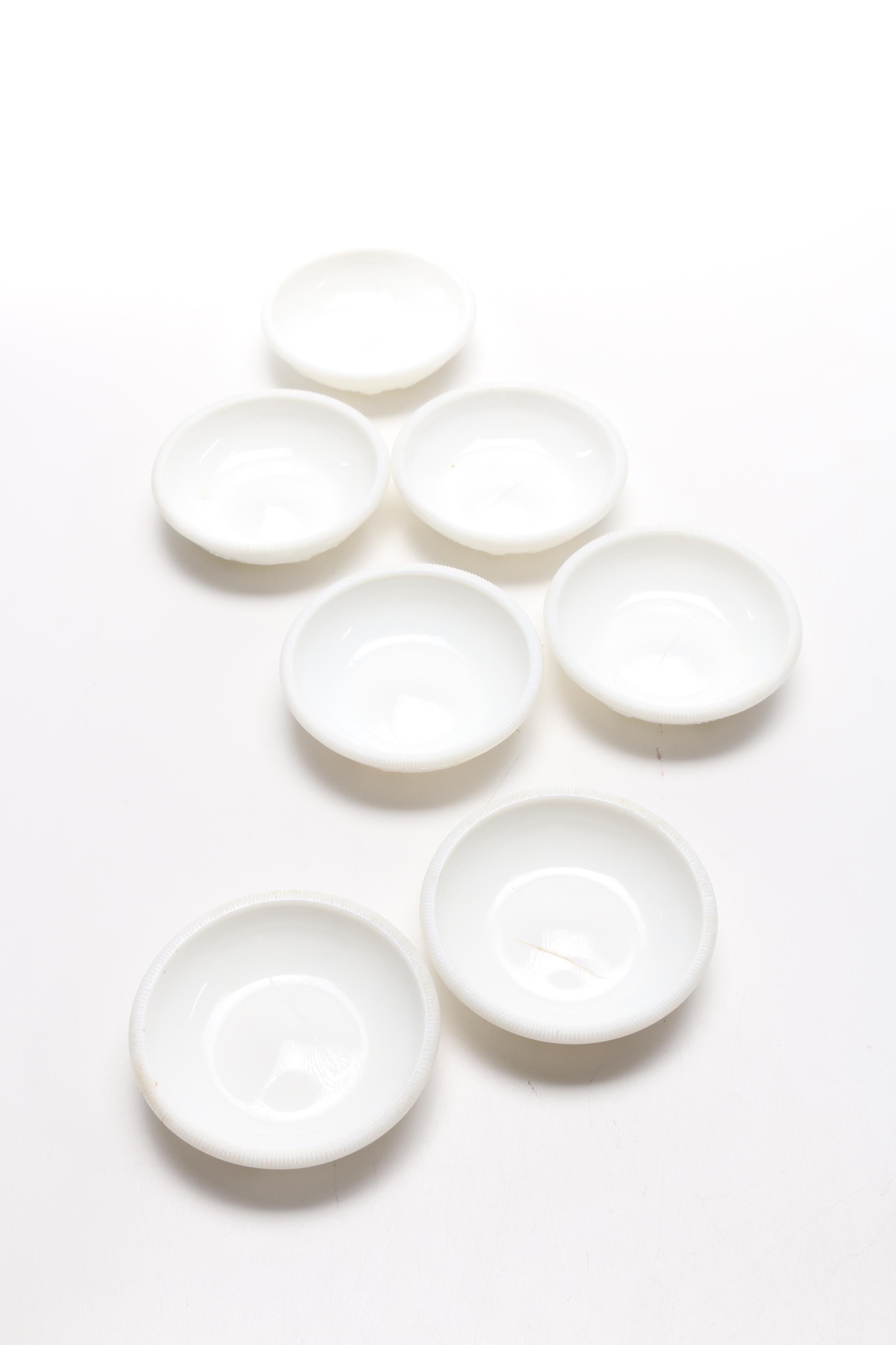 Vintage Milk Glass Sauce Dishes